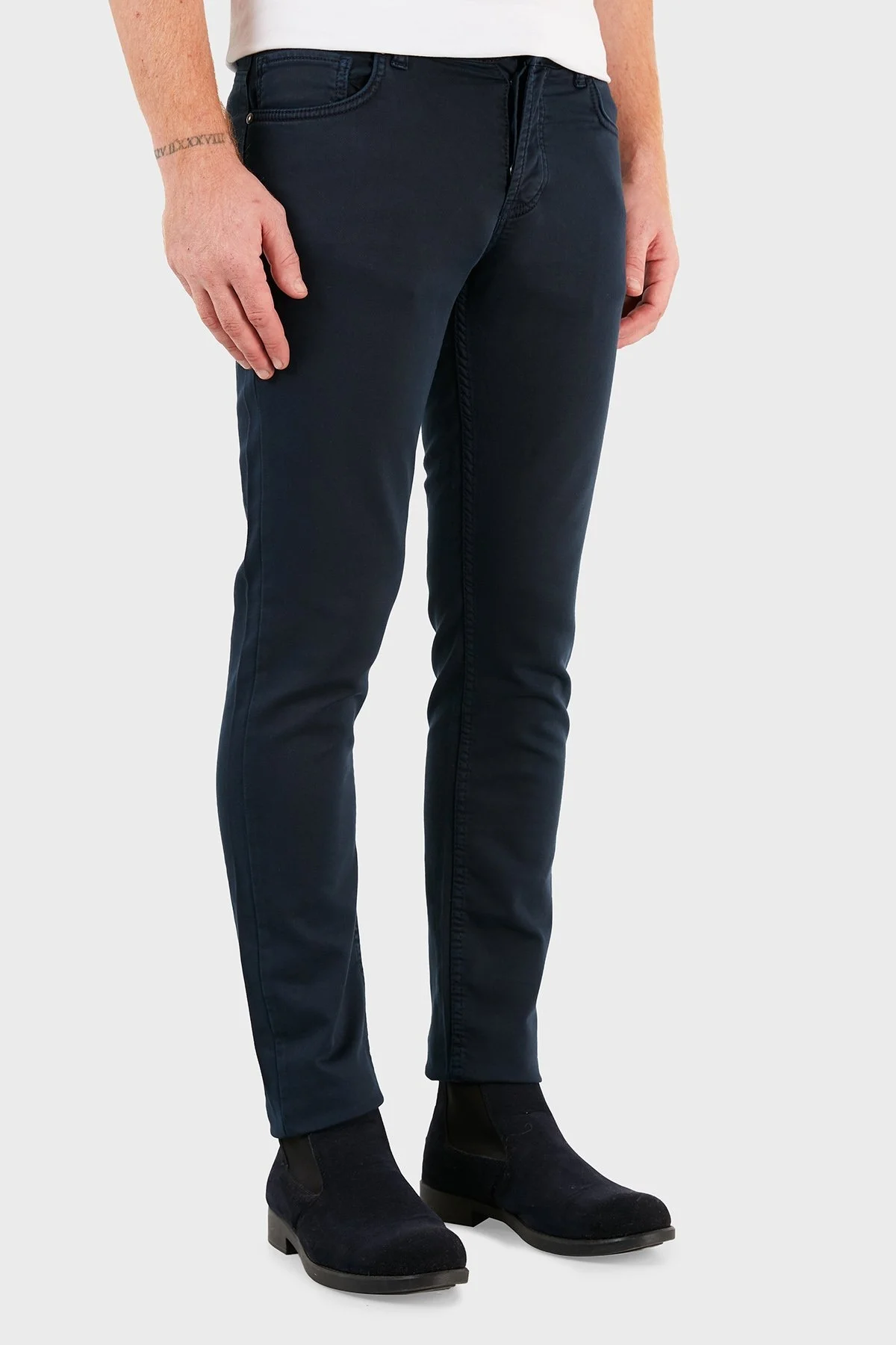Exxe Slim Cepli Pamuklu Jeans Erkek Kot Pantolon EX1001K0012BARTEZ LACİVERT - 5
