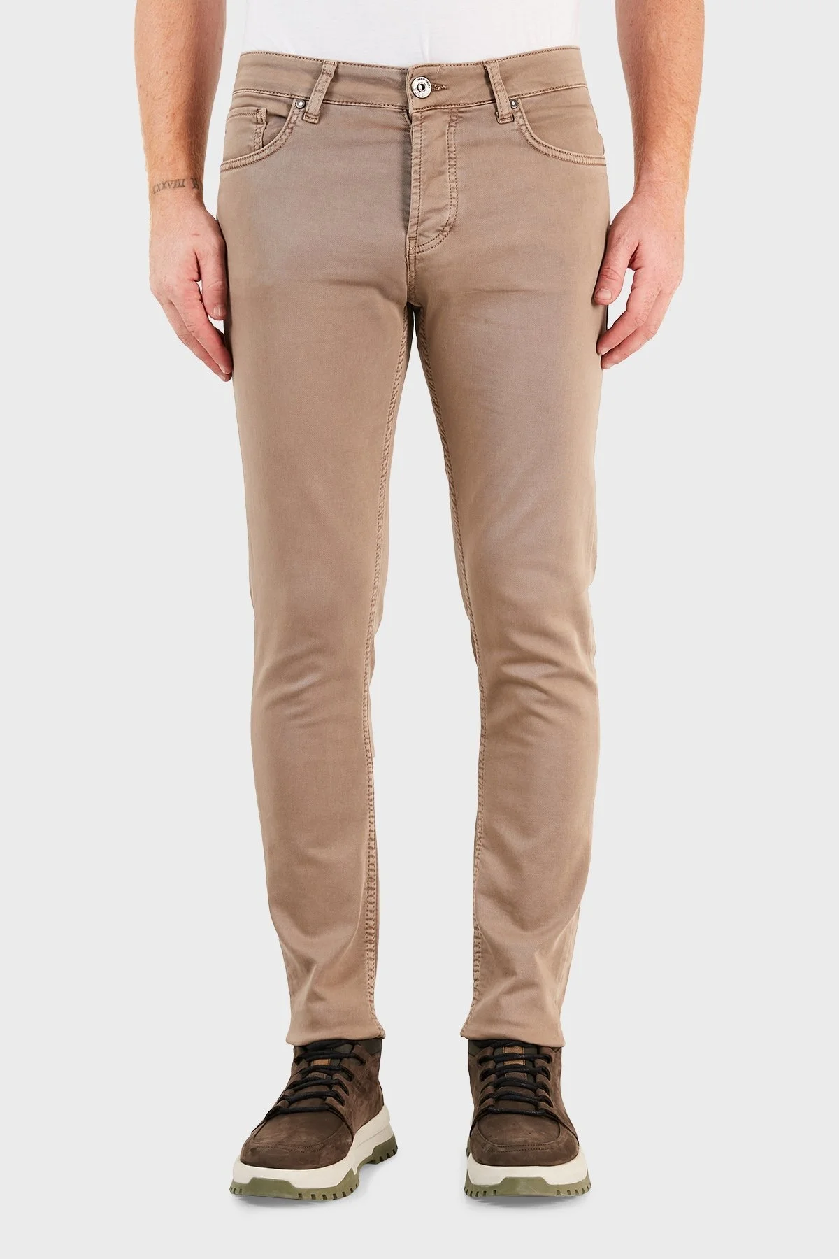 Exxe Slim Fit Cepli Pamuklu Jeans Erkek Kot Pantolon EX1001K0014BARTEZ TOPRAK - 2