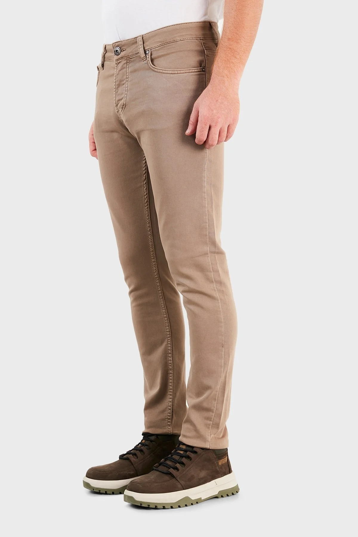 Exxe Slim Fit Cepli Pamuklu Jeans Erkek Kot Pantolon EX1001K0014BARTEZ TOPRAK - 4