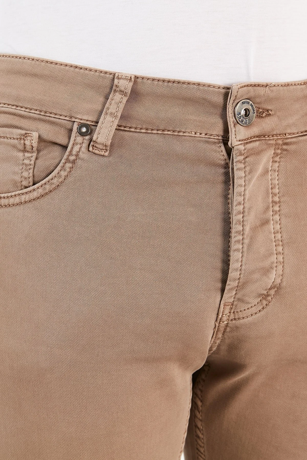 Exxe Slim Fit Cepli Pamuklu Jeans Erkek Kot Pantolon EX1001K0014BARTEZ TOPRAK - 6