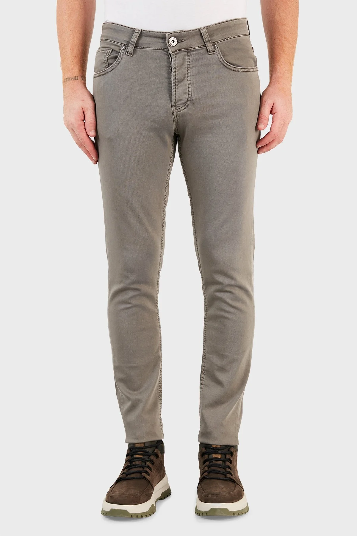 Exxe Slim Fit Cepli Pamuklu Jeans Erkek Kot Pantolon EX1001K001BARTEZ GRİ - 2