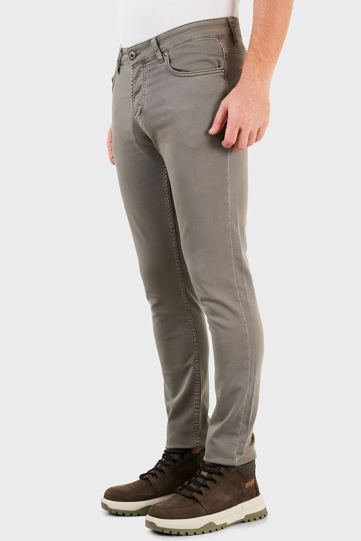 Exxe Slim Fit Cepli Pamuklu Jeans Erkek Kot Pantolon EX1001K001BARTEZ GRİ - 4