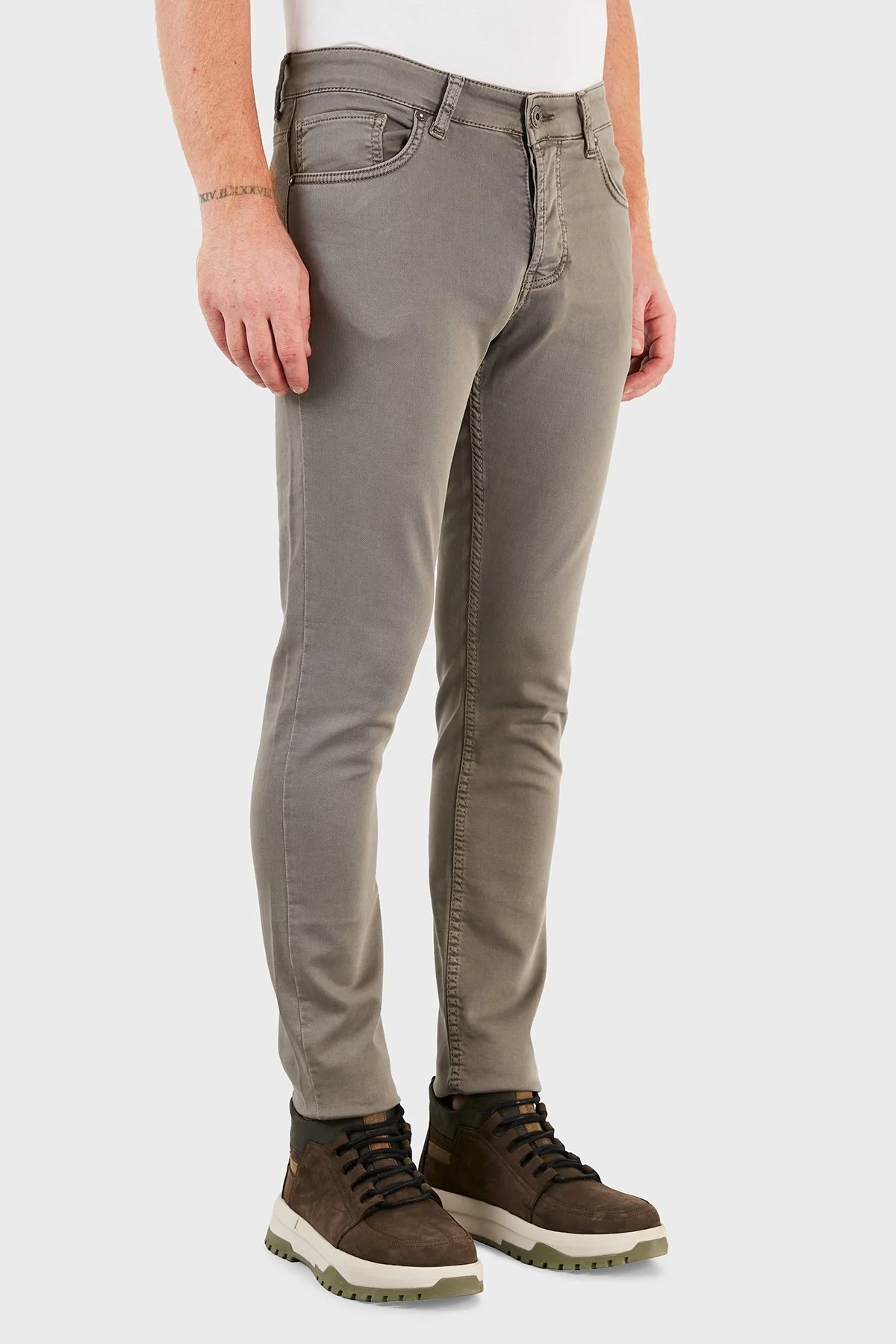 Exxe Slim Fit Cepli Pamuklu Jeans Erkek Kot Pantolon EX1001K001BARTEZ GRİ - 5