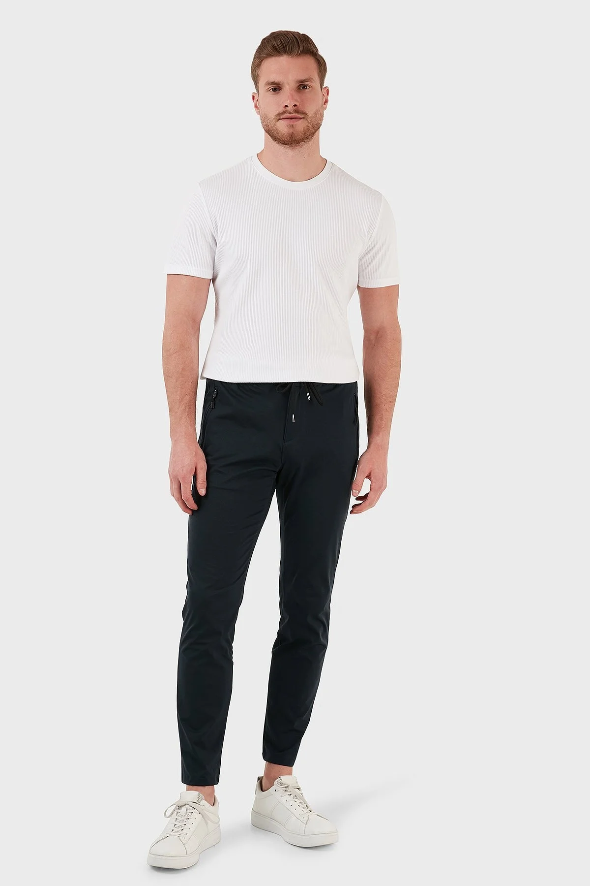 Exxe Normal Bel Slim Fit Dar Paça Erkek Pantolon 630GMP09 LACİVERT - 1