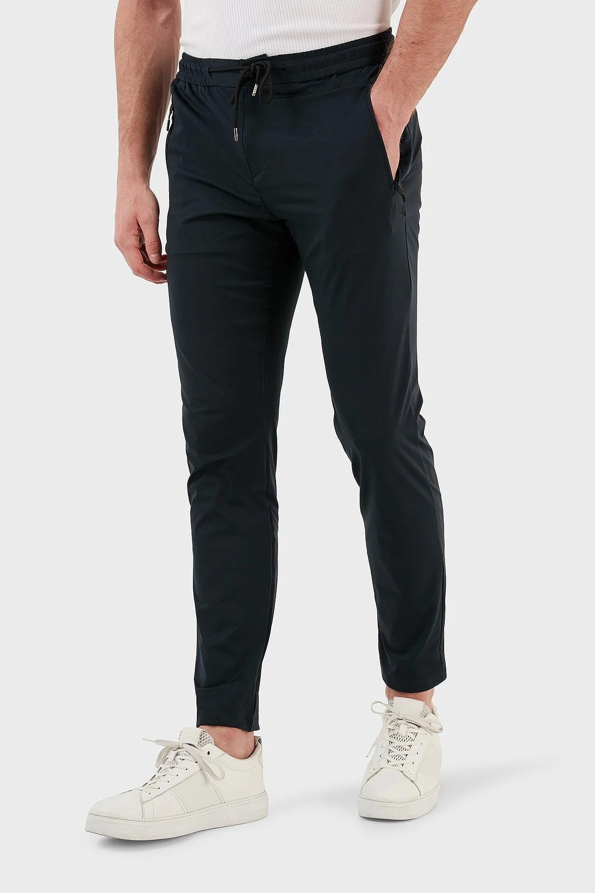 Exxe Normal Bel Slim Fit Dar Paça Erkek Pantolon 630GMP09 LACİVERT - 3