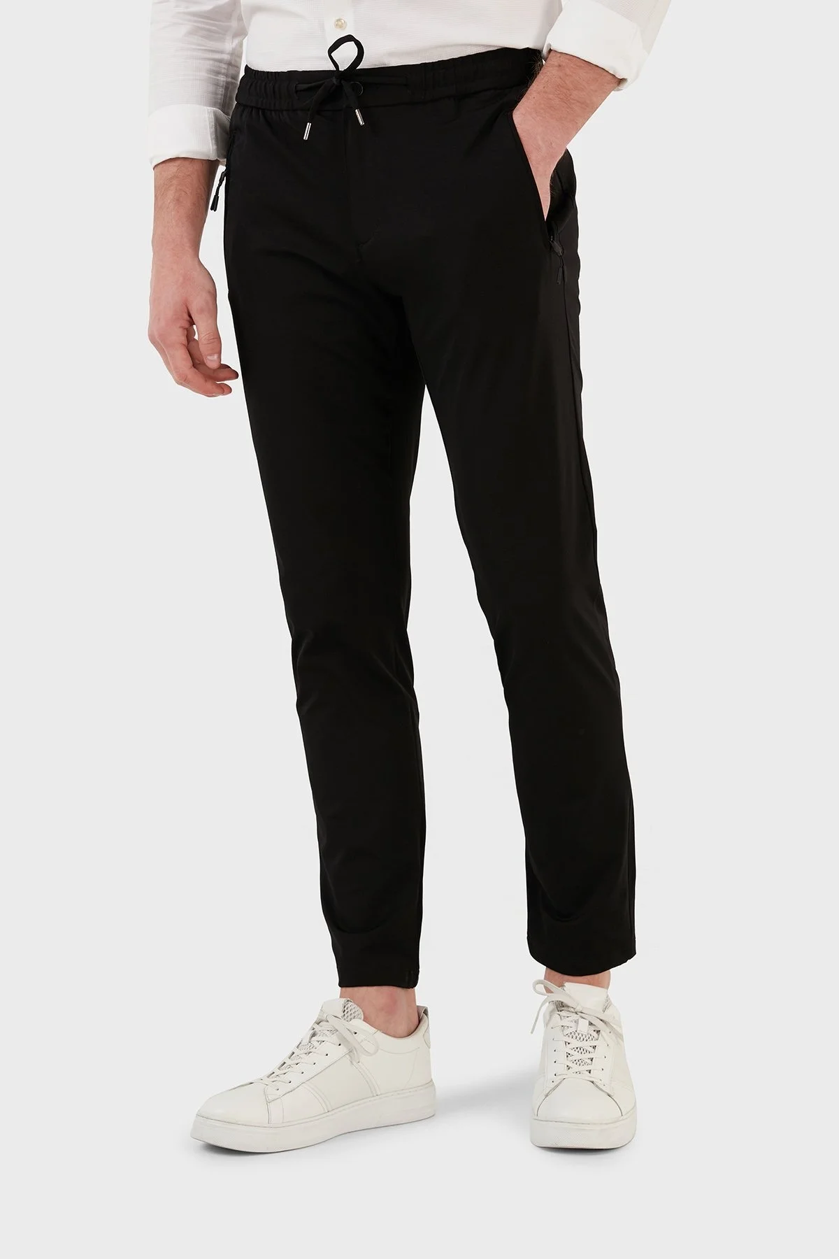 Exxe Normal Bel Slim Fit Dar Paça Erkek Pantolon 630GMP09 SİYAH - 3