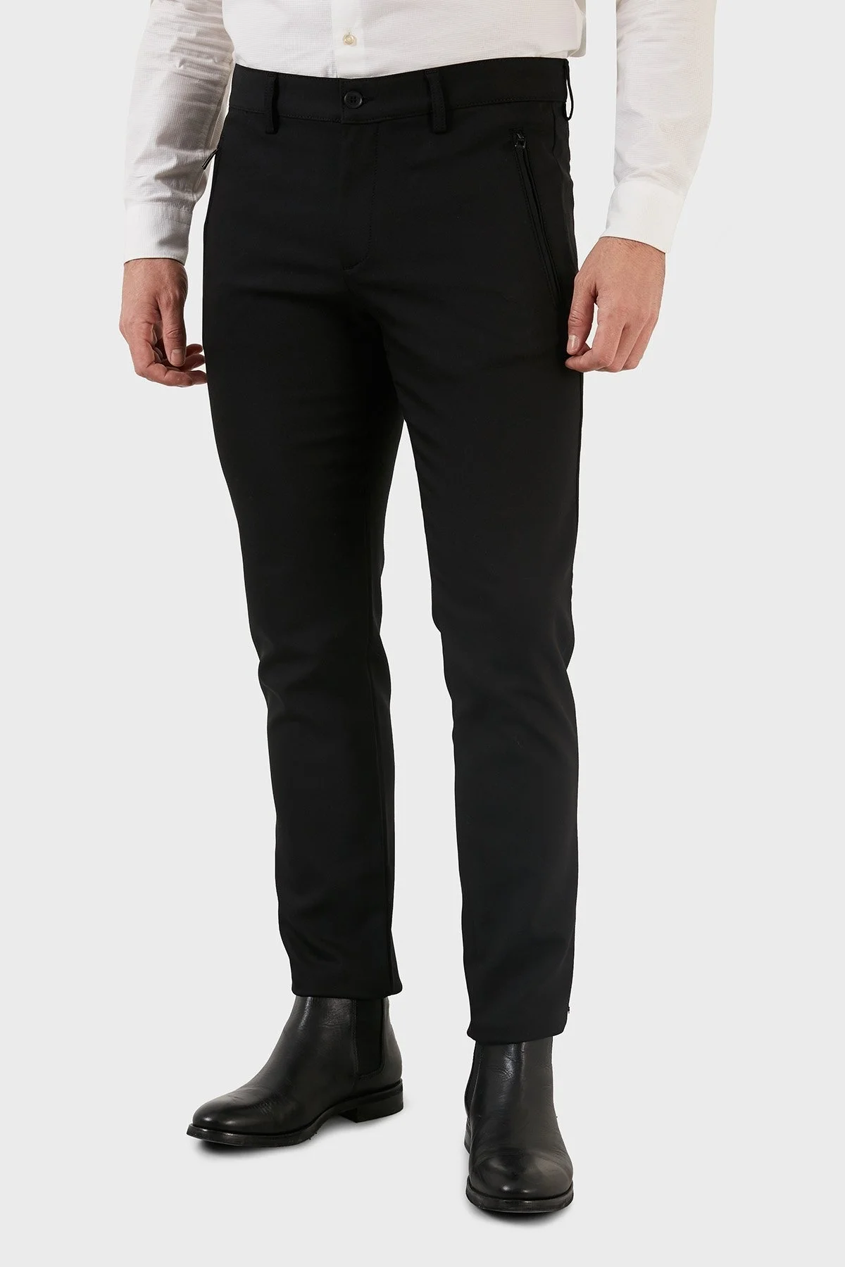 Exxe Normal Bel Slim Fit Klasik Kumaş Erkek Pantolon 630GBK04 SİYAH - 1