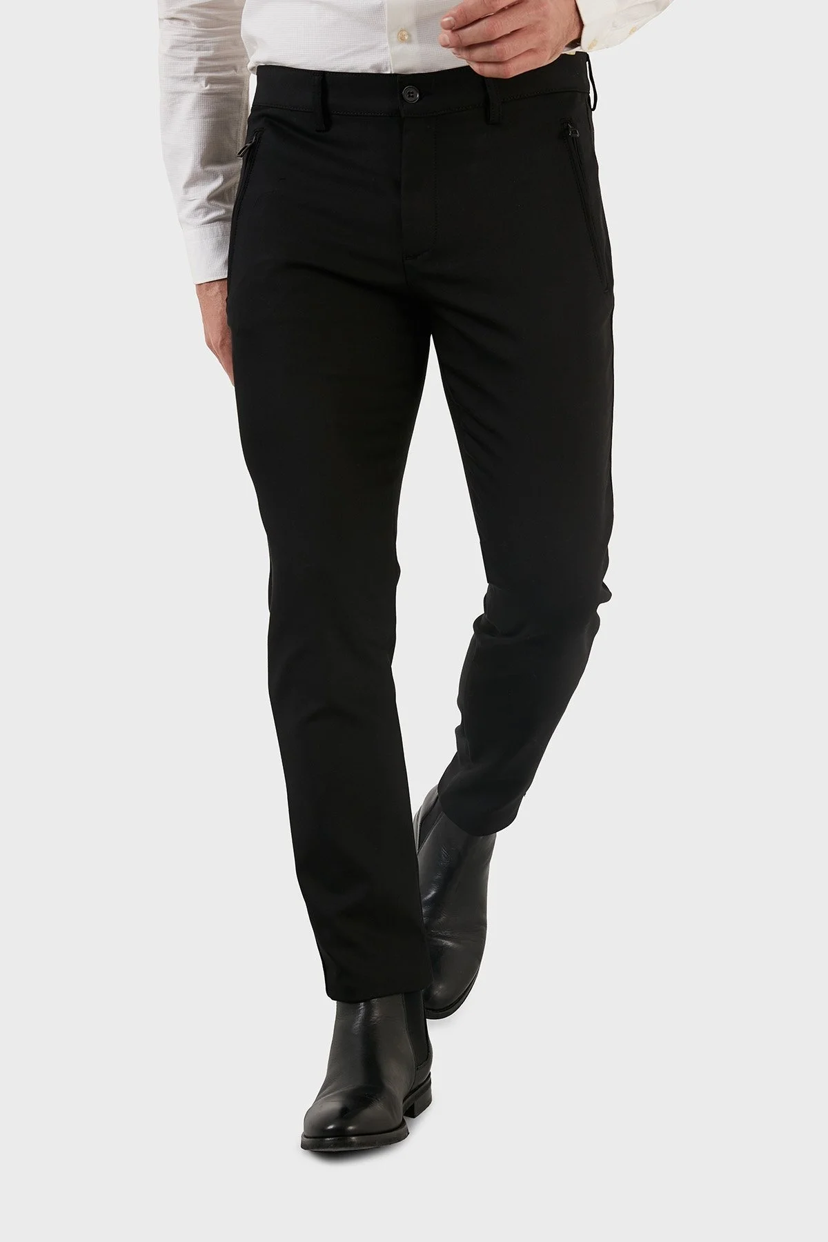 Exxe Normal Bel Slim Fit Klasik Kumaş Erkek Pantolon 630GBK04 SİYAH - 3
