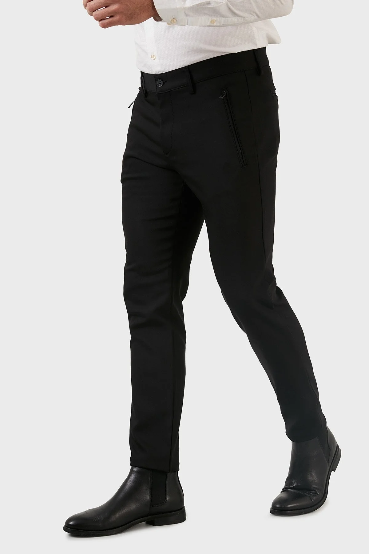 Exxe Normal Bel Slim Fit Klasik Kumaş Erkek Pantolon 630GBK04 SİYAH - 5