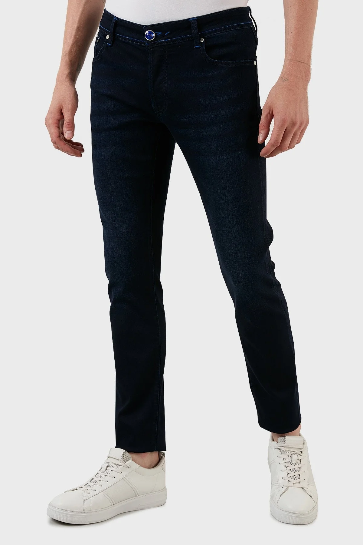 Exxe Normal Bel Slim Fit Pamuklu Jeans Erkek Kot Pantolon 629J012001 LACİVERT - 7