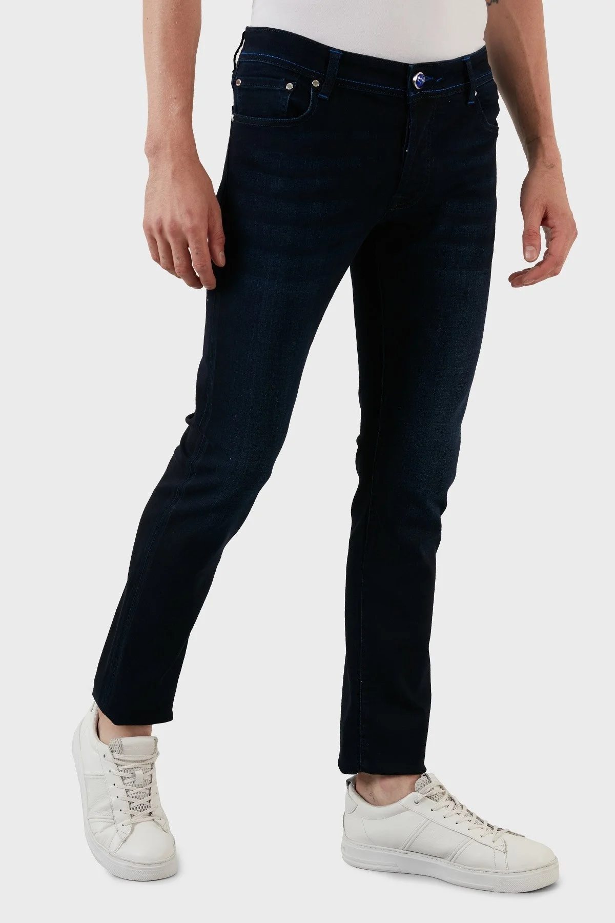 Exxe Normal Bel Slim Fit Pamuklu Jeans Erkek Kot Pantolon 629J012001 LACİVERT - 8