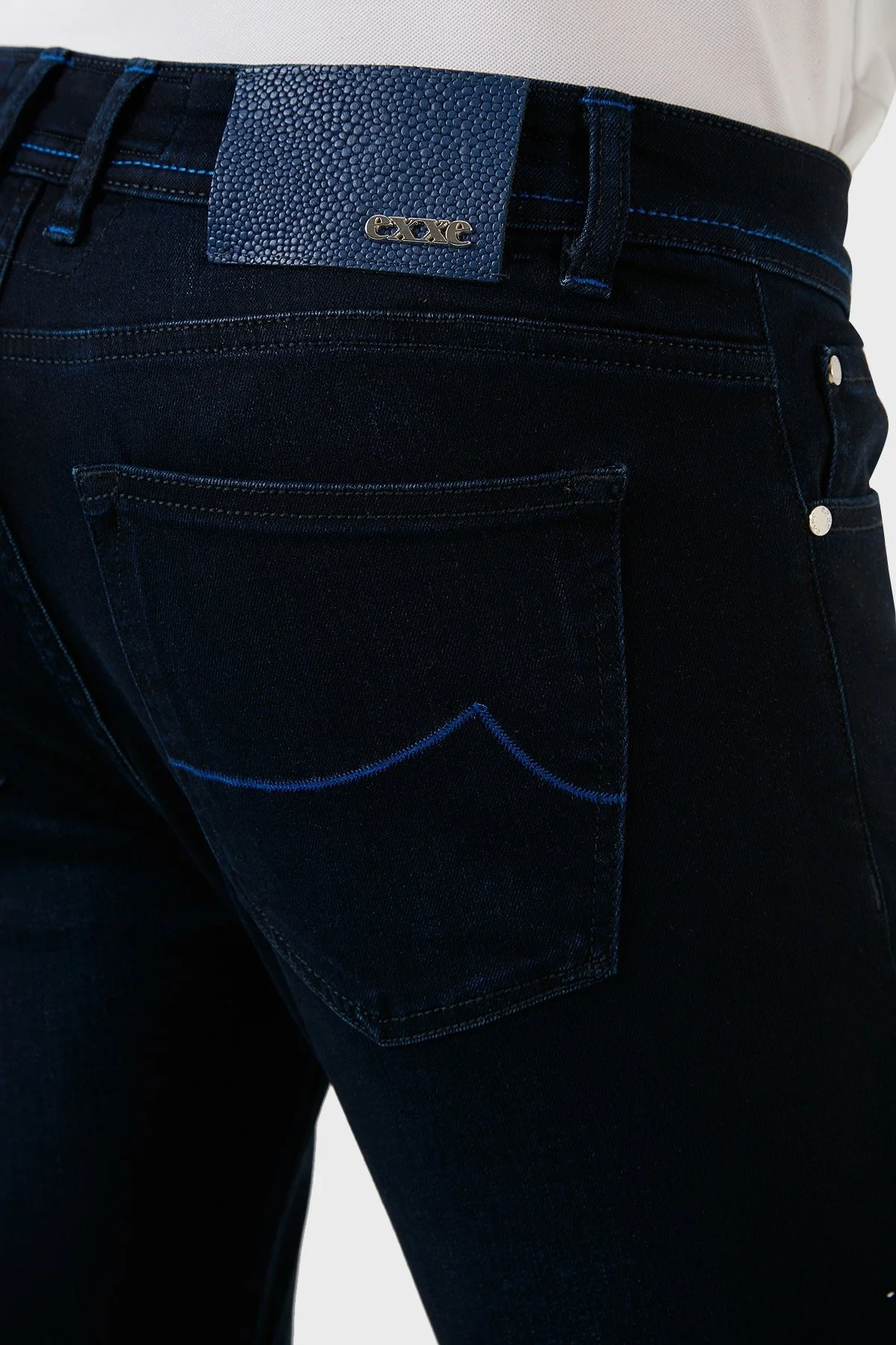 Exxe Normal Bel Slim Fit Pamuklu Jeans Erkek Kot Pantolon 629J012001 LACİVERT - 12
