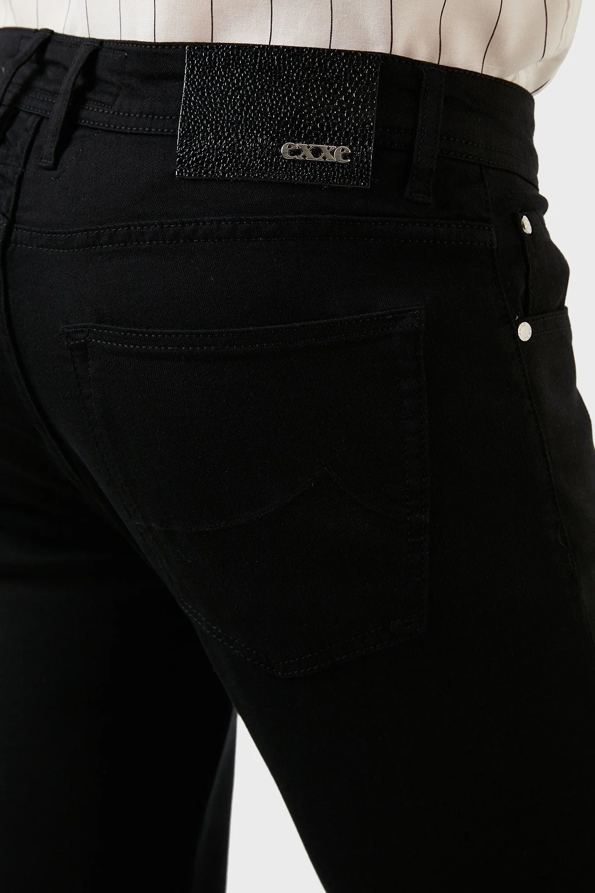 Exxe Normal Bel Slim Fit Pamuklu Jeans Erkek Kot Pantolon 629J012002 SİYAH - 6