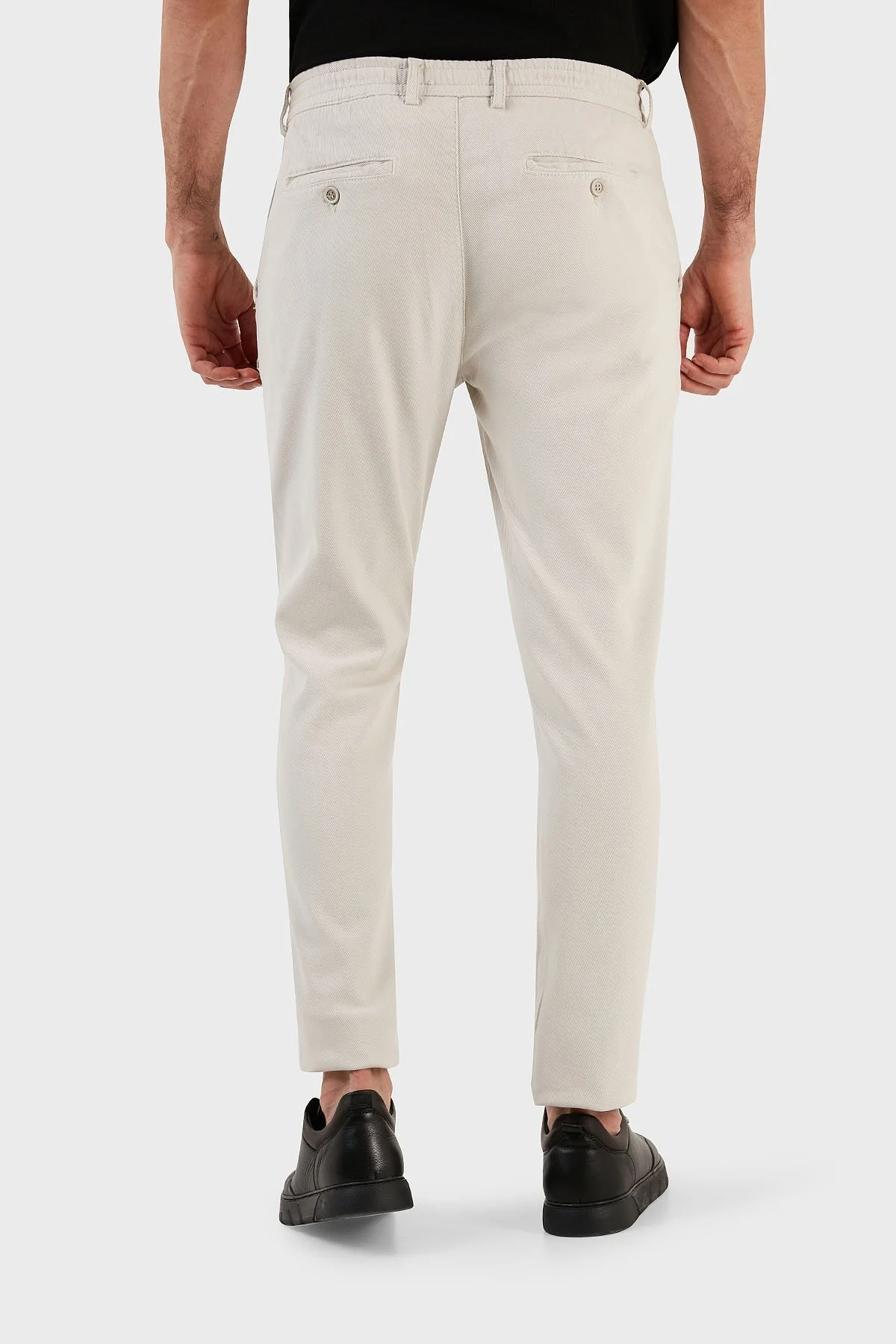 Exxe Pamuk Karışımlı Belden Bağlamalı Normal Bel Düz Paça Regular Fit Erkek Pantolon 630JORUNA TAŞ - 5