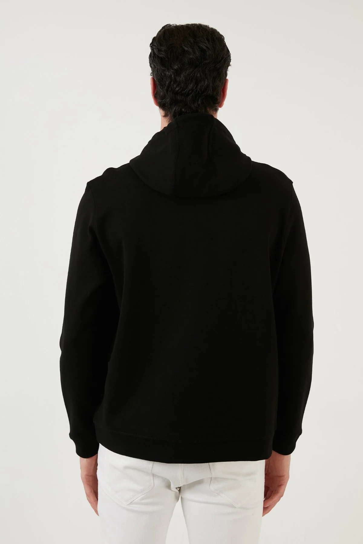 Exxe Pamuklu Baskılı Kanguru Cepli Kapüşonlu Erkek Sweat 6141005 SİYAH - 6