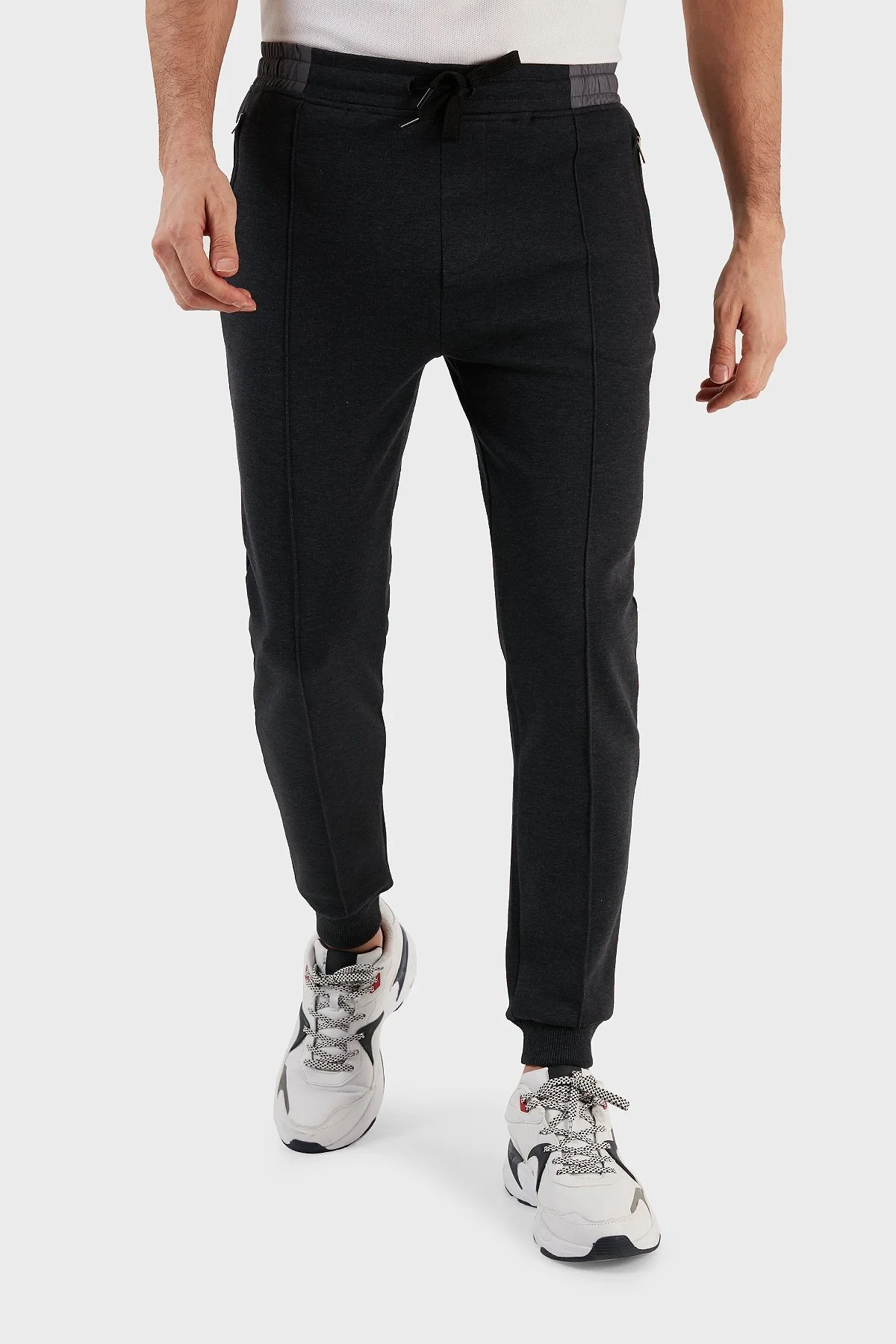 Exxe Pamuklu Belden Bağlamalı Cepli Jogger Erkek Pantolon 6143002 ANTRASİT - 2