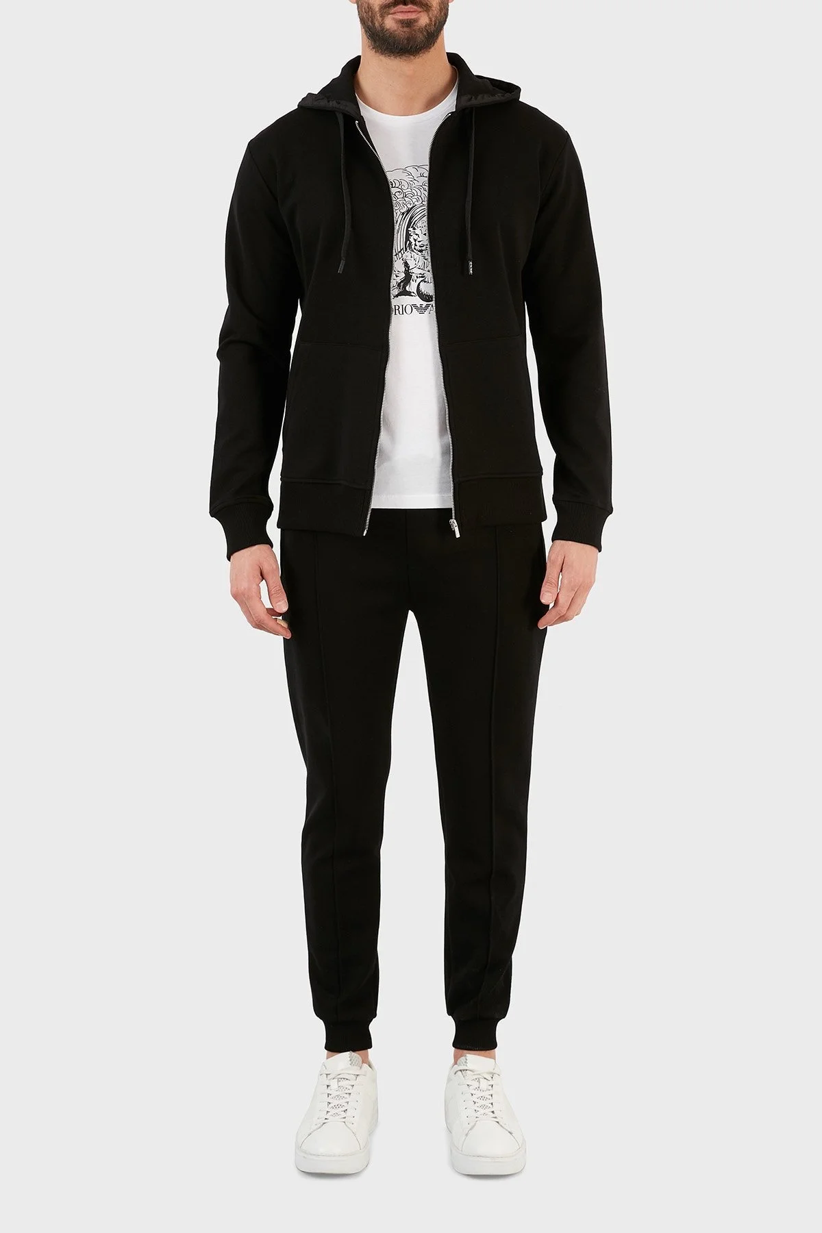 Exxe Pamuklu Belden Bağlamalı Cepli Jogger Erkek Pantolon 6143002 SİYAH - 1