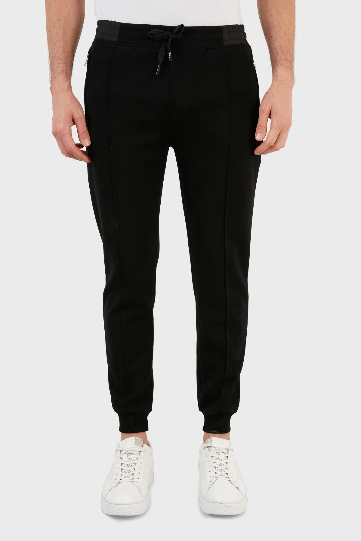 Exxe Pamuklu Belden Bağlamalı Cepli Jogger Erkek Pantolon 6143002 SİYAH - 2