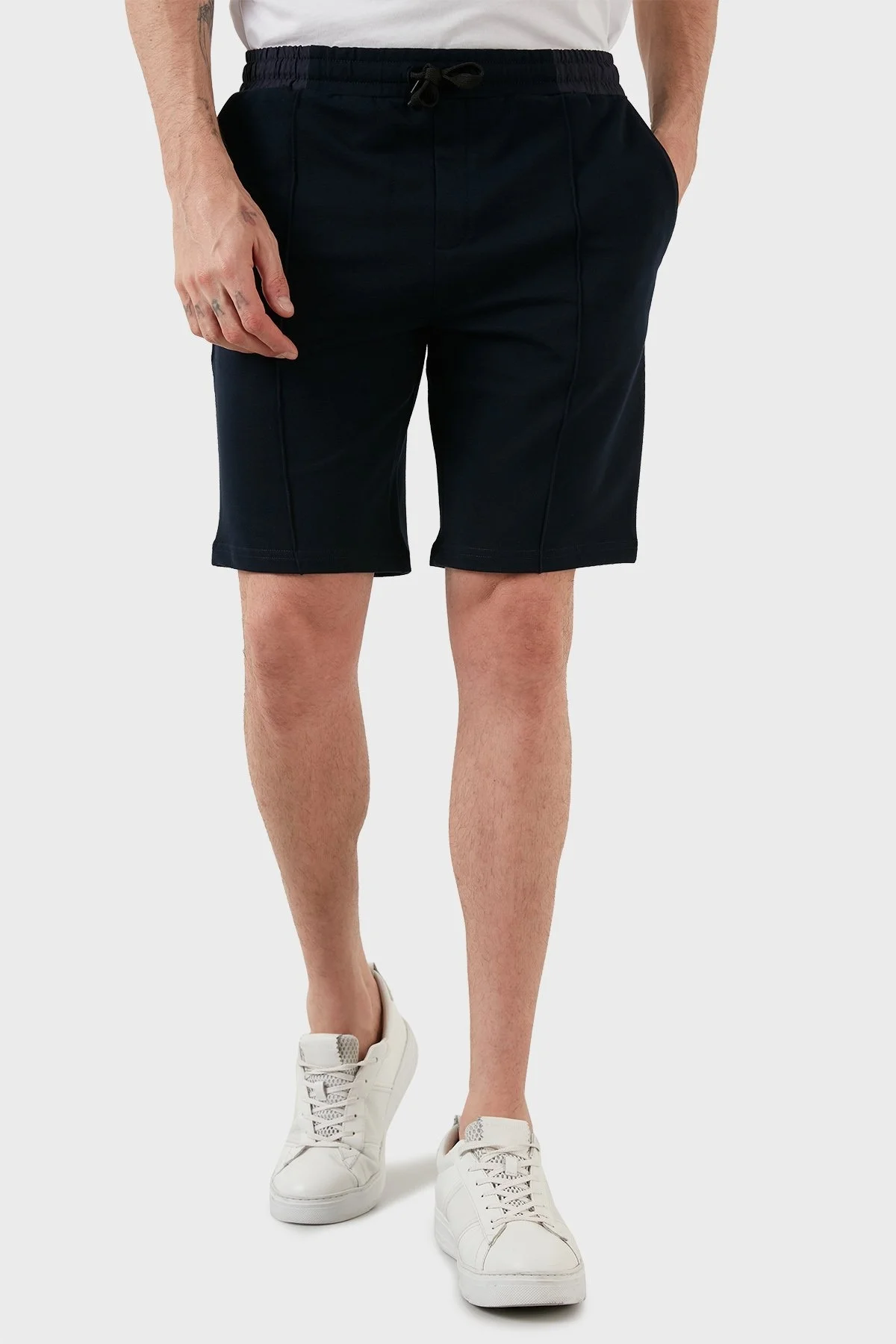 Exxe Pamuklu Cepli Belden Bağlamalı Erkek Short 6142001 LACİVERT - 3