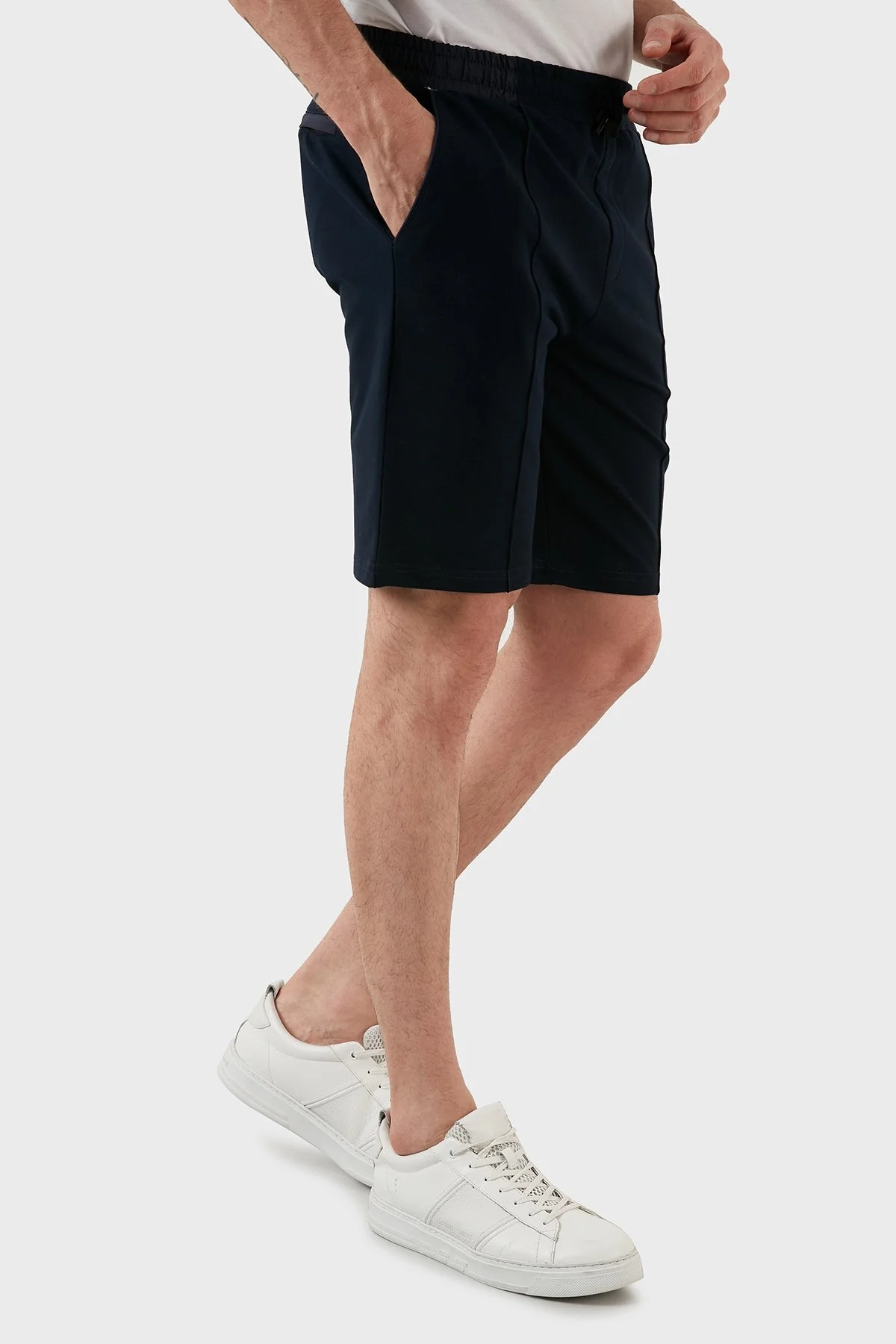 Exxe Pamuklu Cepli Belden Bağlamalı Erkek Short 6142001 LACİVERT - 4