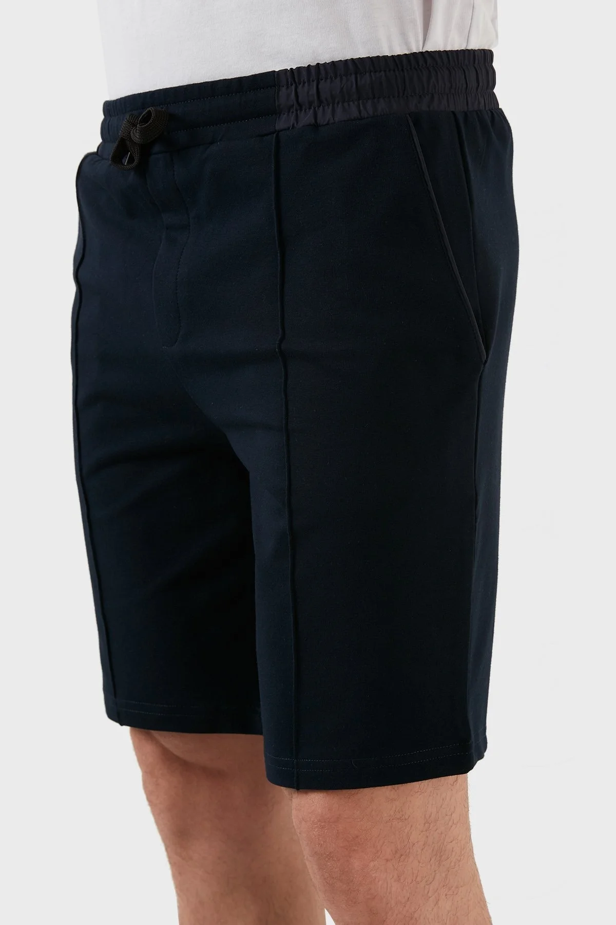 Exxe Pamuklu Cepli Belden Bağlamalı Erkek Short 6142001 LACİVERT - 6