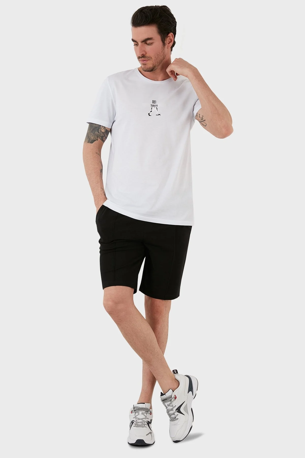 Exxe Pamuklu Cepli Belden Bağlamalı Erkek Short 6142001 SİYAH - 1