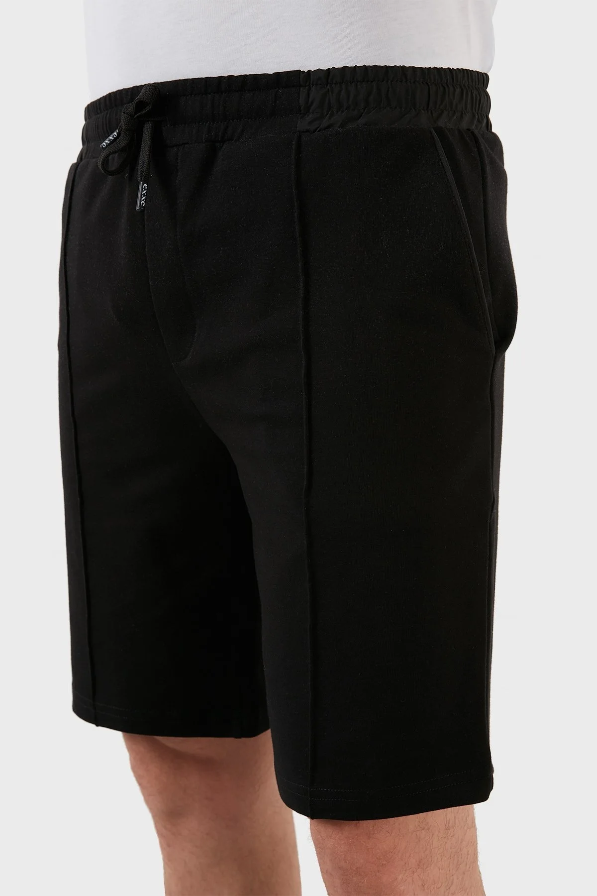 Exxe Pamuklu Cepli Belden Bağlamalı Erkek Short 6142001 SİYAH - 6