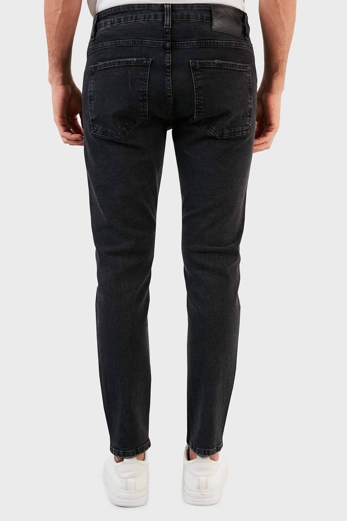 Exxe Pamuklu Normal Bel Dar Paça Slim Fit Jeans Erkek Kot Pantolon EX1004K010BARTEZ SİYAH - 4
