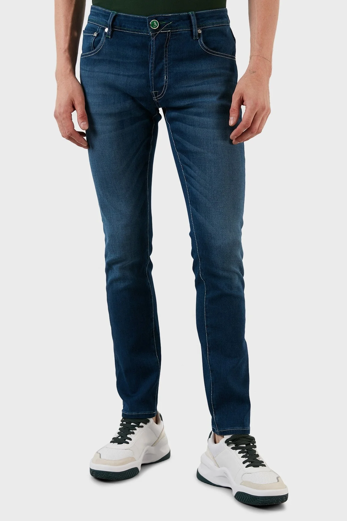 Exxe Pamuklu Normal Bel Slim Fit Jeans Erkek Kot Pantolon 629J018002 MAVİ - 1