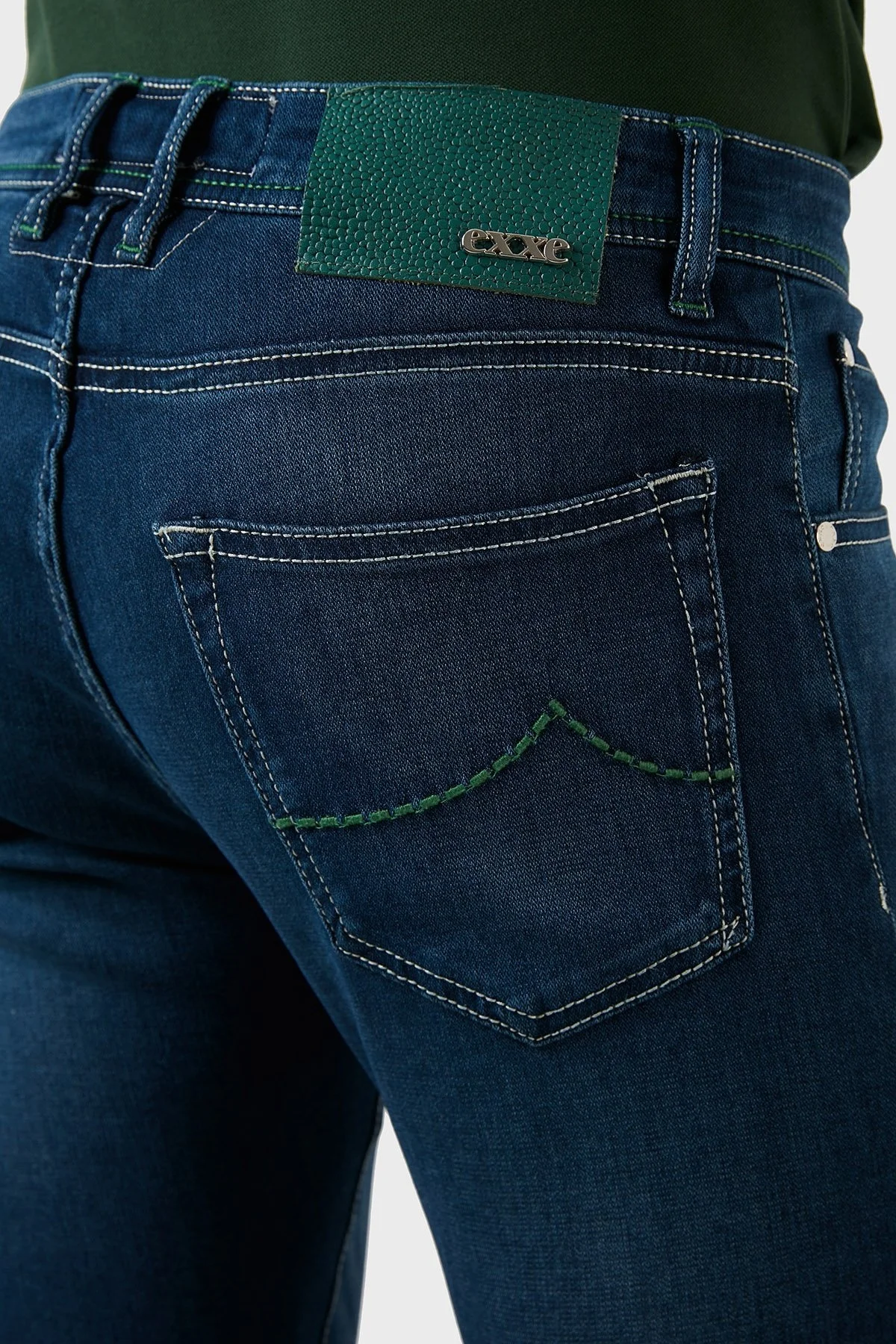 Exxe Pamuklu Normal Bel Slim Fit Jeans Erkek Kot Pantolon 629J018002 MAVİ - 6