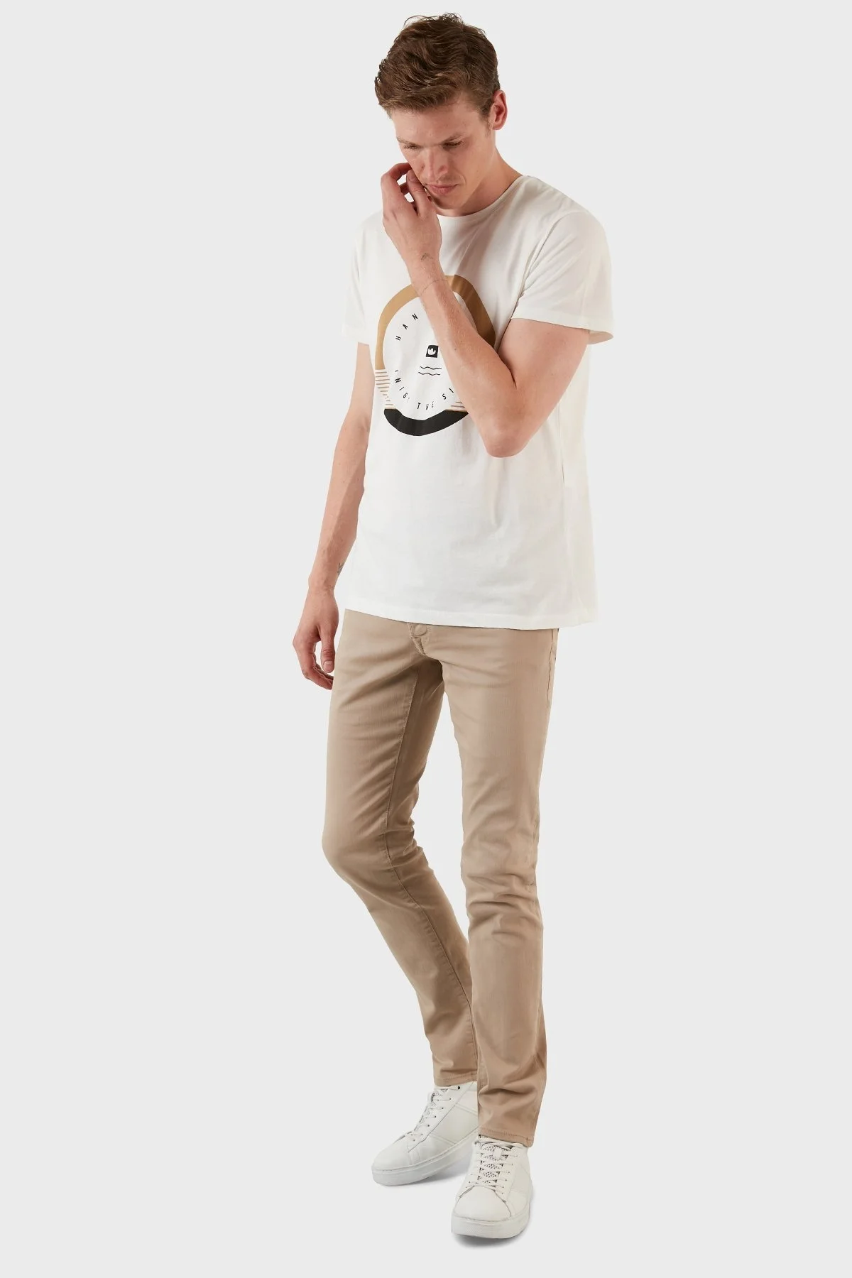 Exxe Pamuklu Normal Bel Slim Fit Jeans Erkek Kot Pantolon 629J018003 BEJ - 4