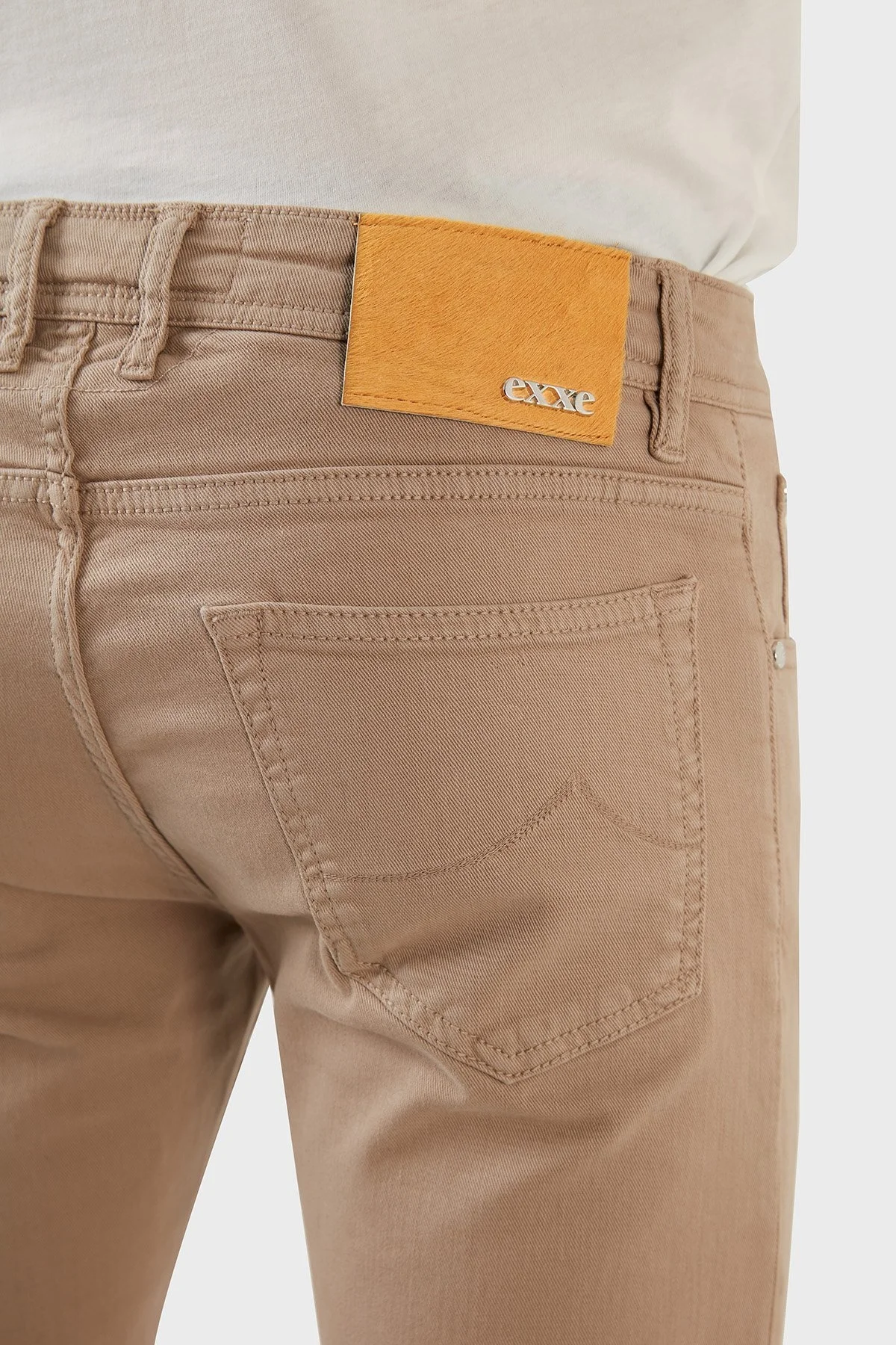 Exxe Pamuklu Normal Bel Slim Fit Jeans Erkek Kot Pantolon 629J018003 BEJ - 6