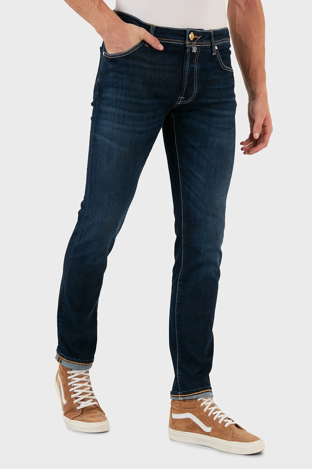 Exxe Pamuklu Normal Bel Slim Fit Jeans Erkek Kot Pantolon 629J018005 LACİVERT - 3
