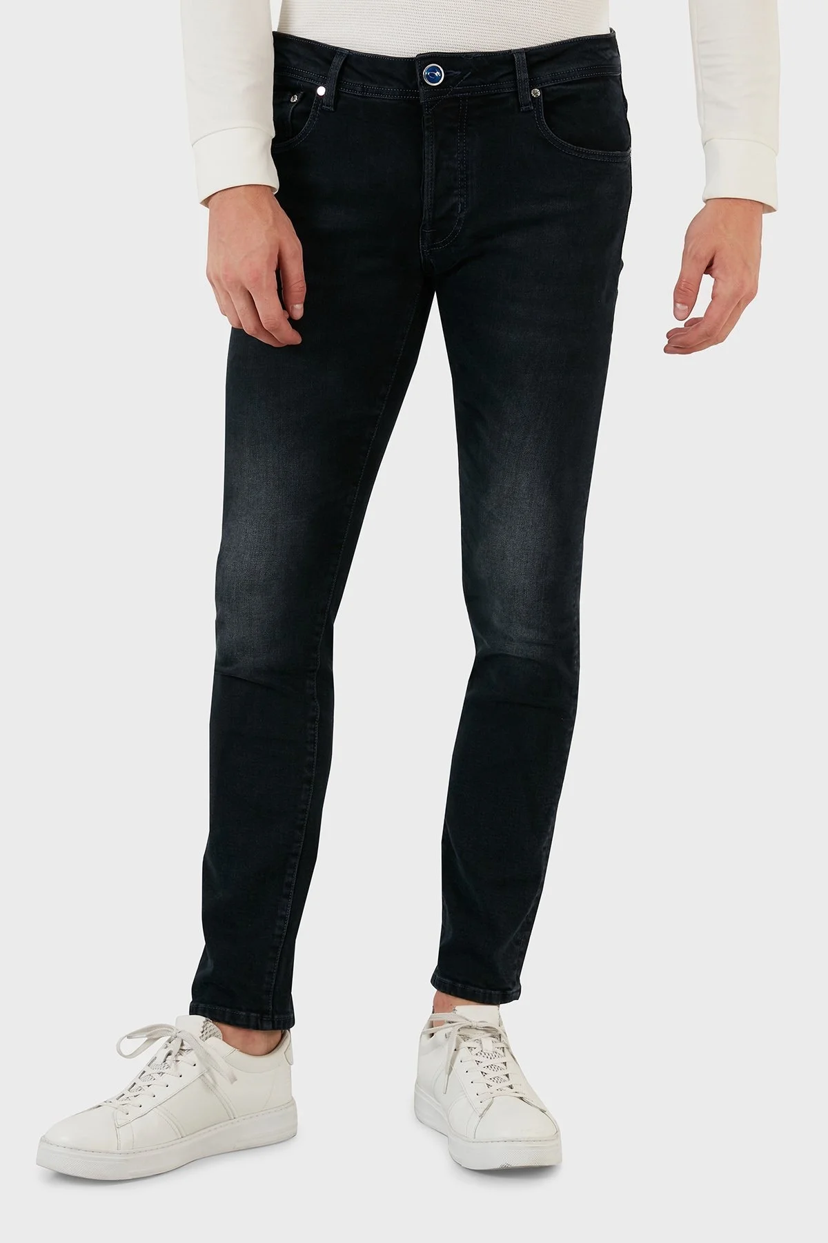 Exxe Pamuklu Normal Bel Slim Fit Jeans Erkek Kot Pantolon 629J018008 LACİVERT - 2