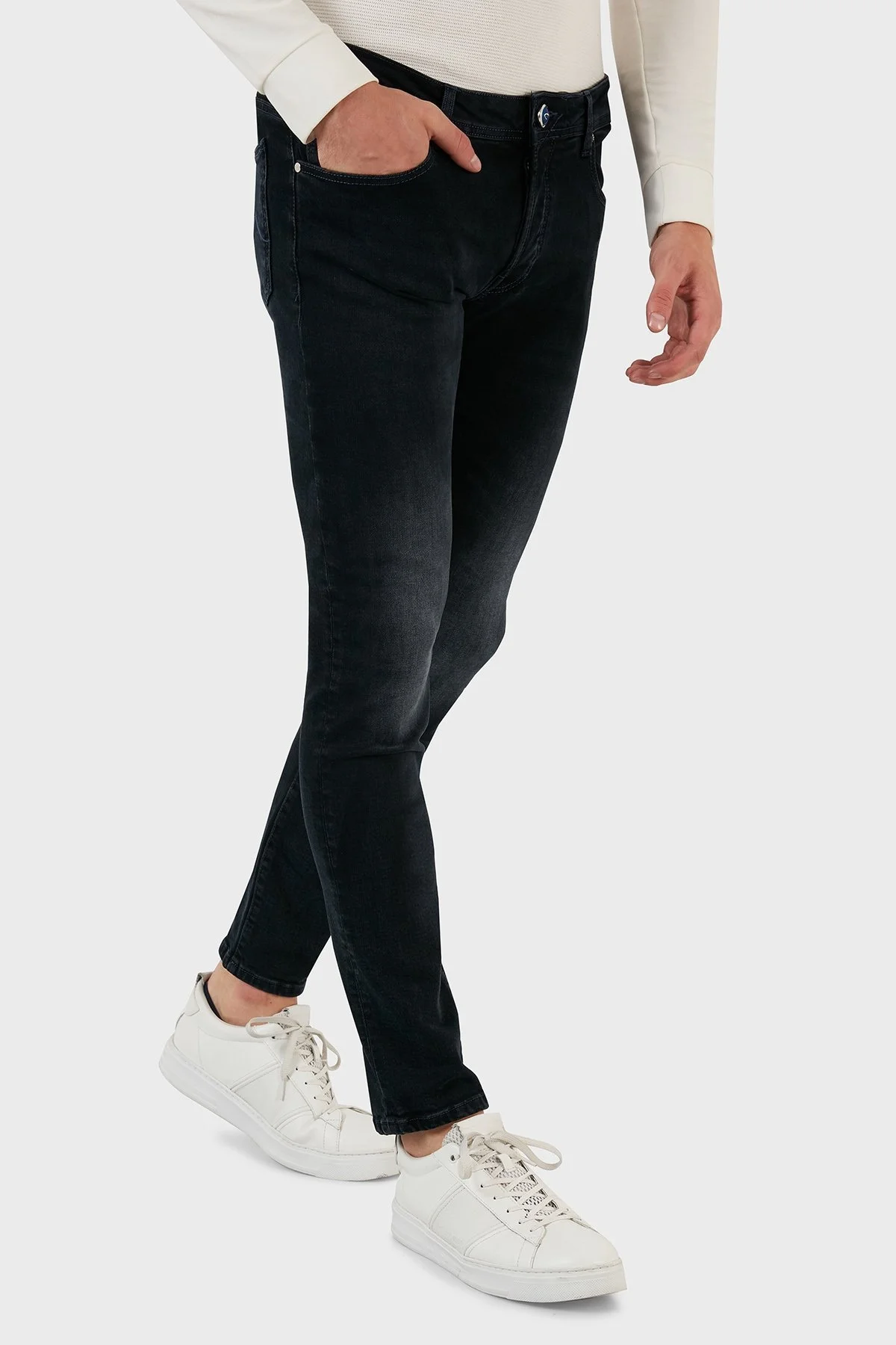 Exxe Pamuklu Normal Bel Slim Fit Jeans Erkek Kot Pantolon 629J018008 LACİVERT - 4