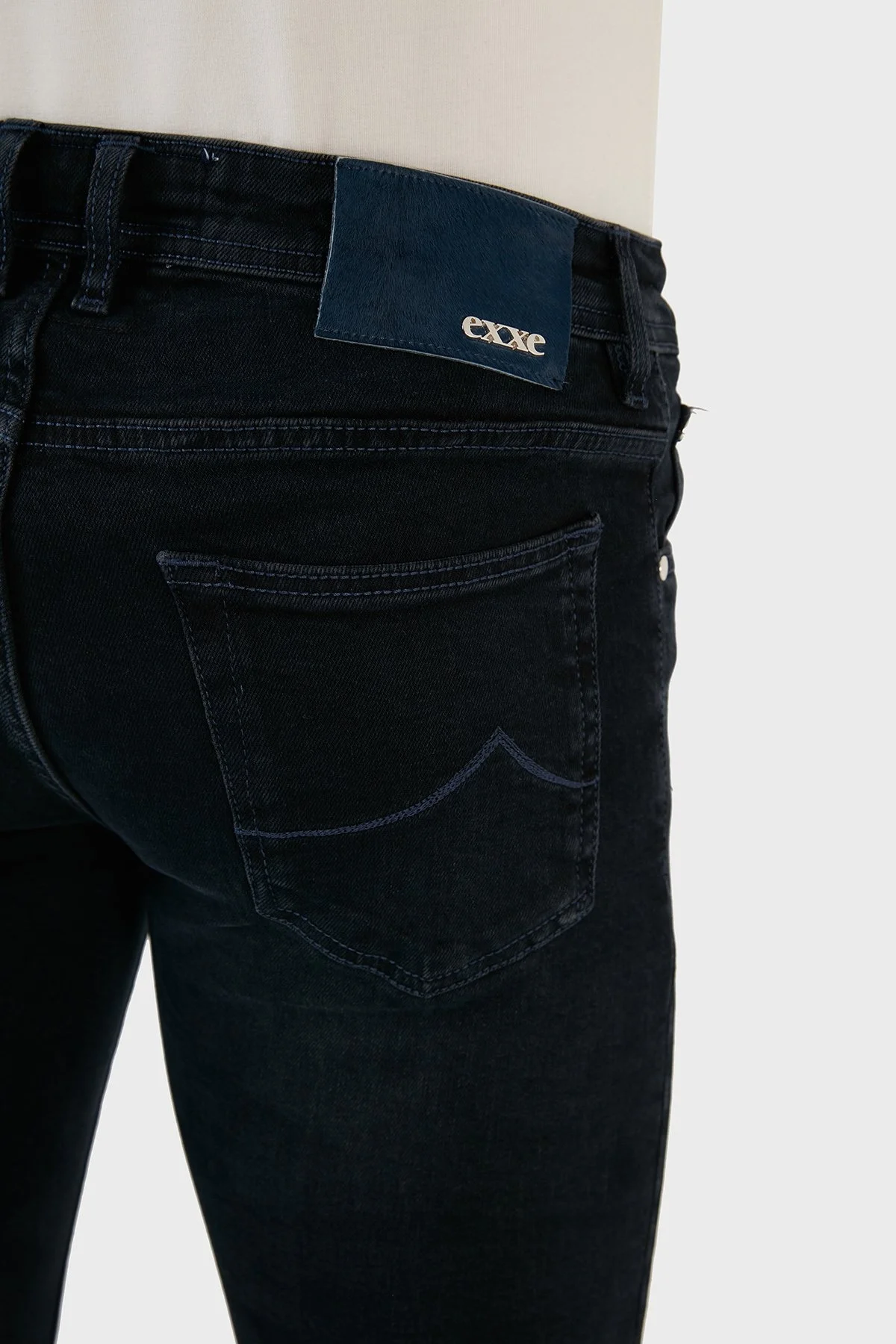 Exxe Pamuklu Normal Bel Slim Fit Jeans Erkek Kot Pantolon 629J018008 LACİVERT - 7