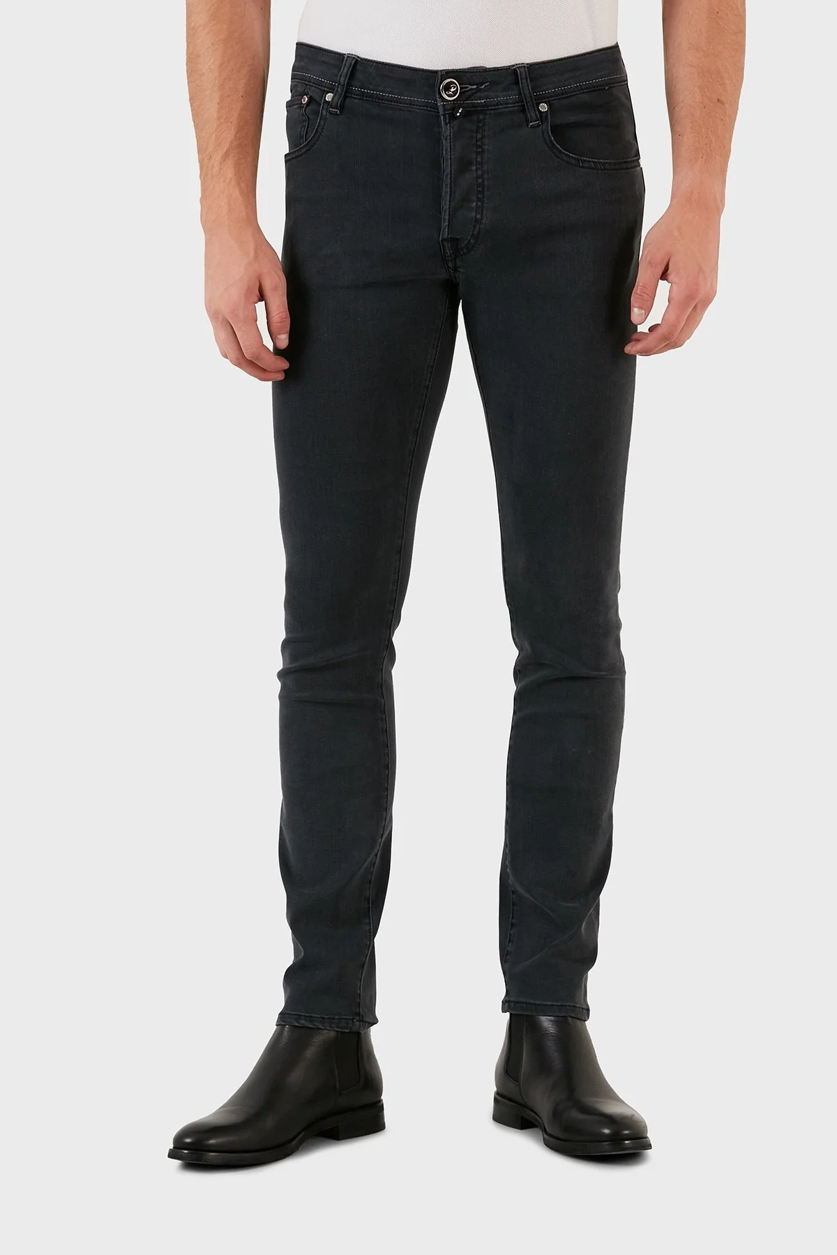 Exxe Pamuklu Normal Bel Slim Fit Jeans Erkek Kot Pantolon 629J018009 ANTRASİT - 2