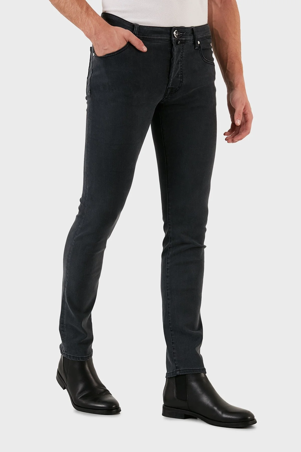 Exxe Pamuklu Normal Bel Slim Fit Jeans Erkek Kot Pantolon 629J018009 ANTRASİT - 3