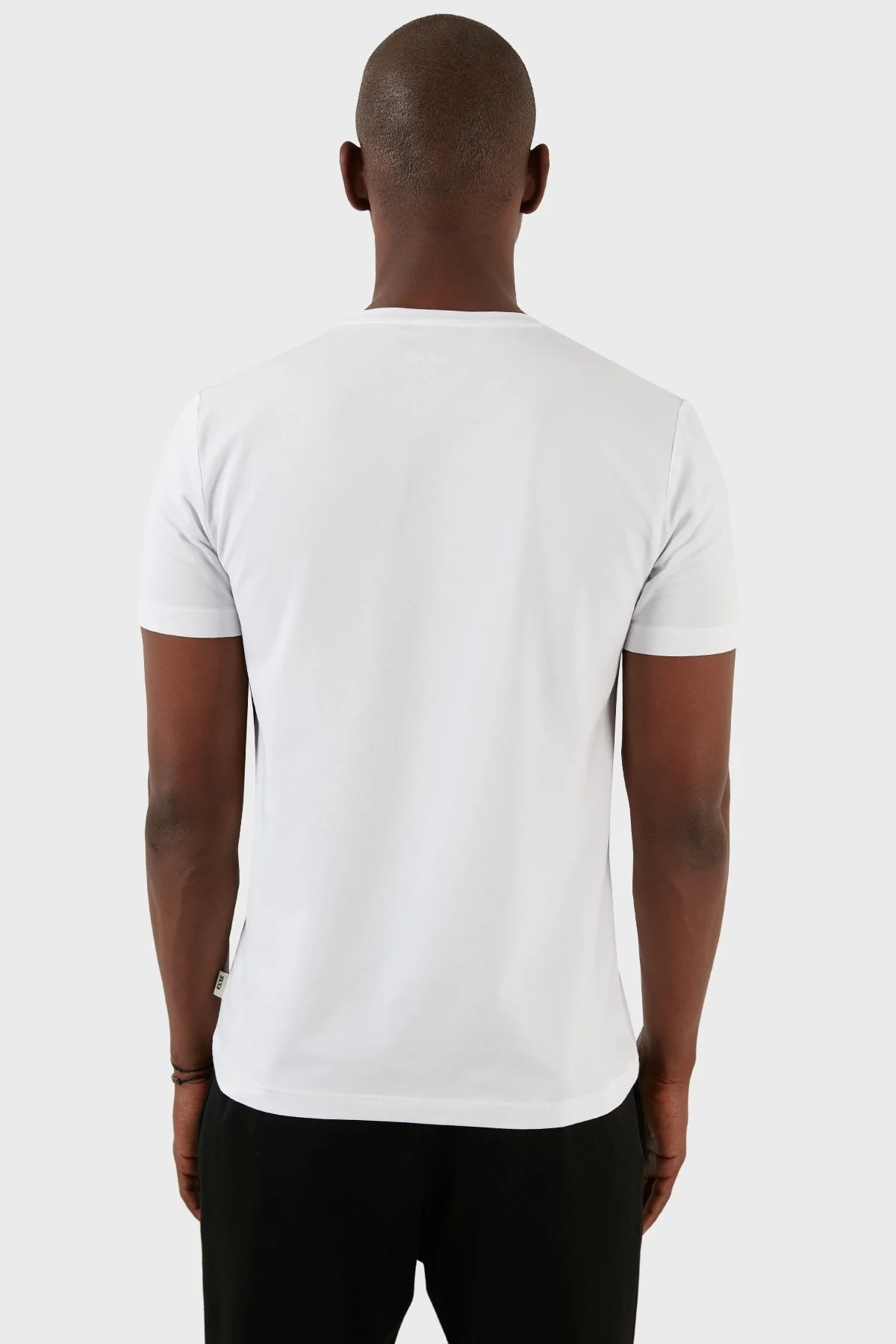 Exxe Pamuklu Regular Fit Bisiklet Yaka Basic Erkek T Shirt EXXEMODJ000B BEYAZ - 5