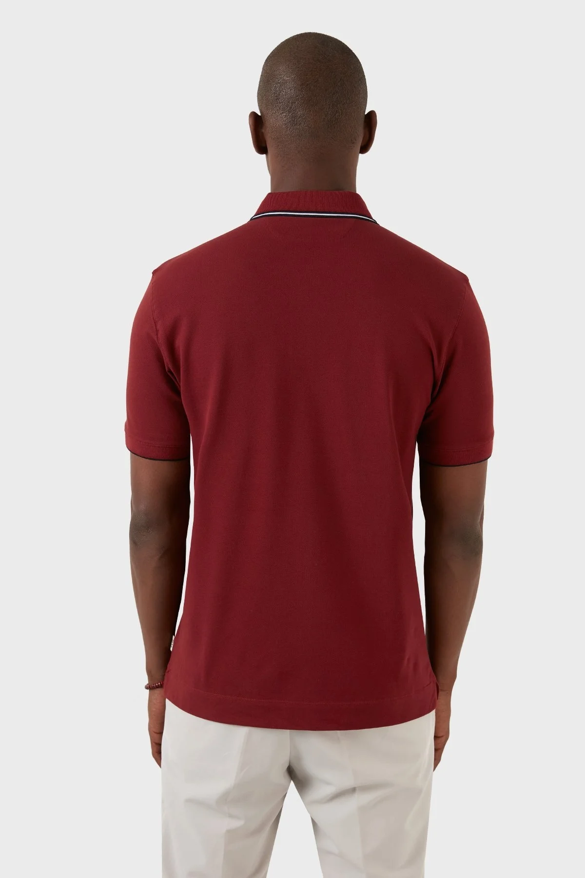 Exxe Pamuklu Regular Fit Düğmeli T Shirt Erkek Polo EX661 BORDO - 6