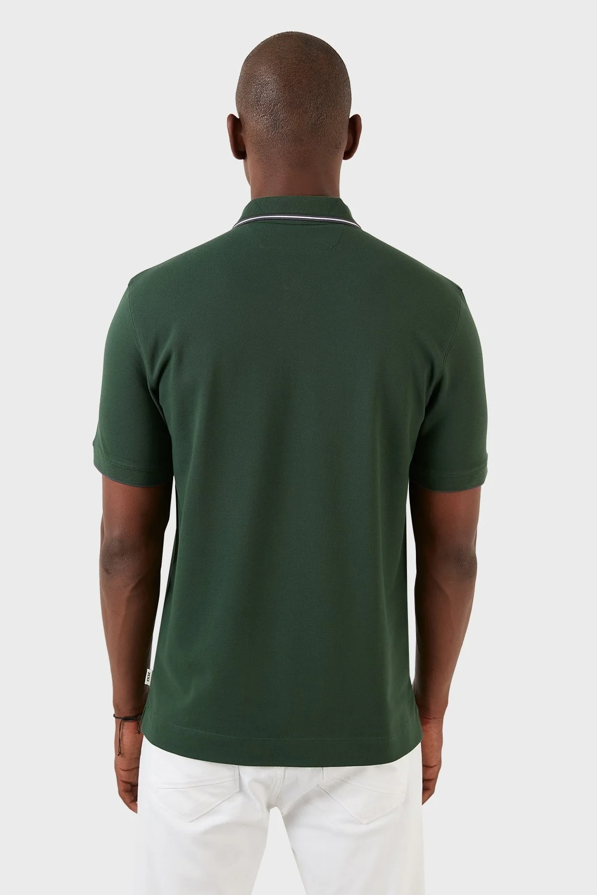 Exxe Pamuklu Regular Fit Düğmeli T Shirt Erkek Polo EX661 YEŞİL - 4