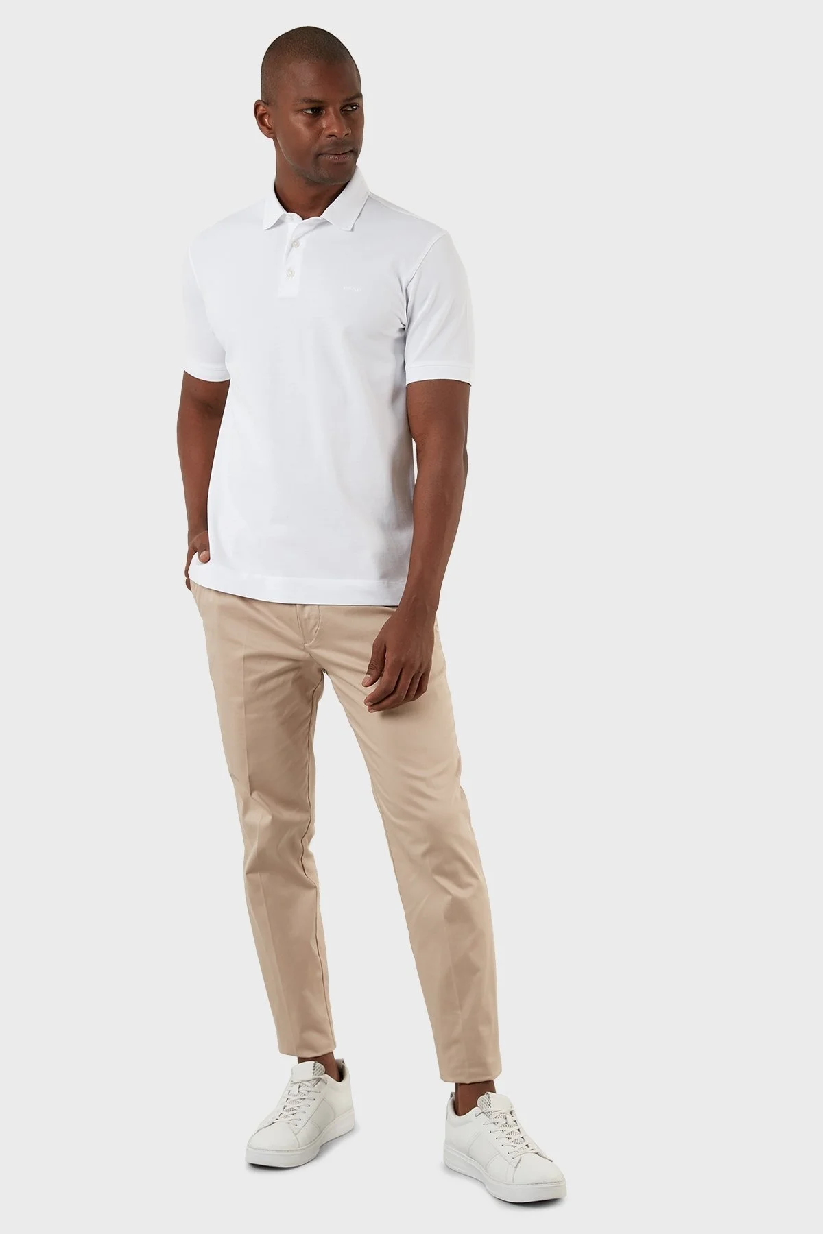 Exxe Pamuklu Regular Fit Düğmeli T Shirt Erkek Polo EX661D BEYAZ - 2