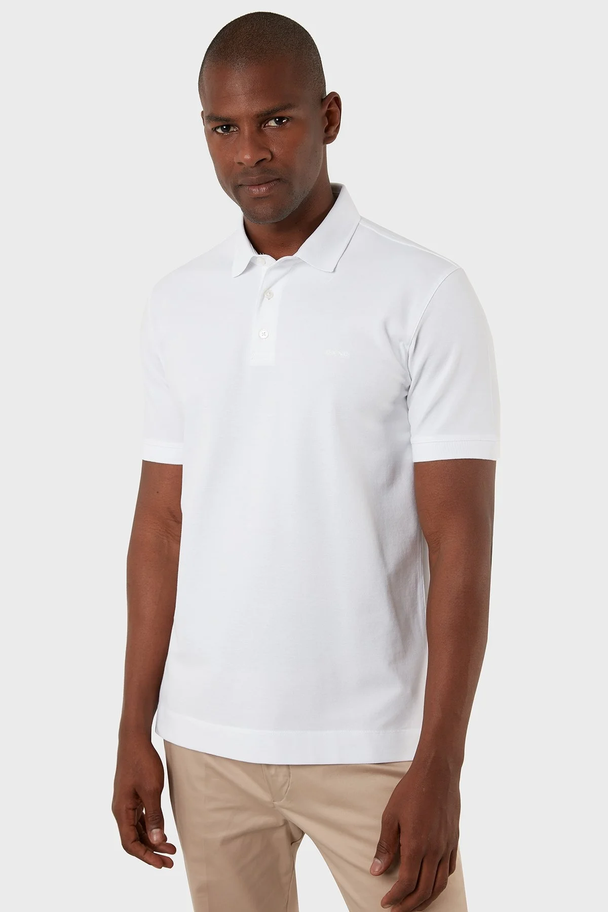 Exxe Pamuklu Regular Fit Düğmeli T Shirt Erkek Polo EX661D BEYAZ - 3