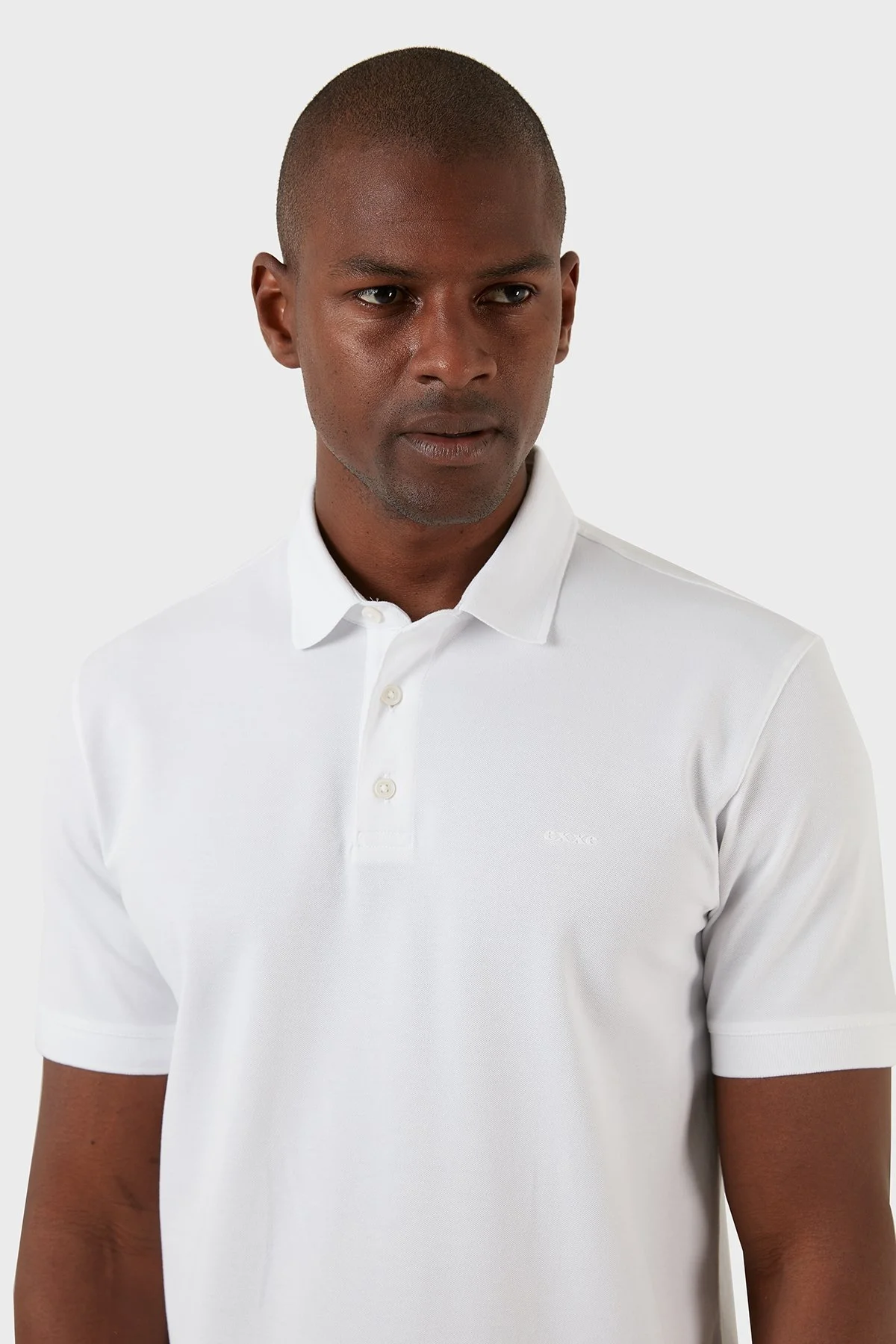 Exxe Pamuklu Regular Fit Düğmeli T Shirt Erkek Polo EX661D BEYAZ - 4