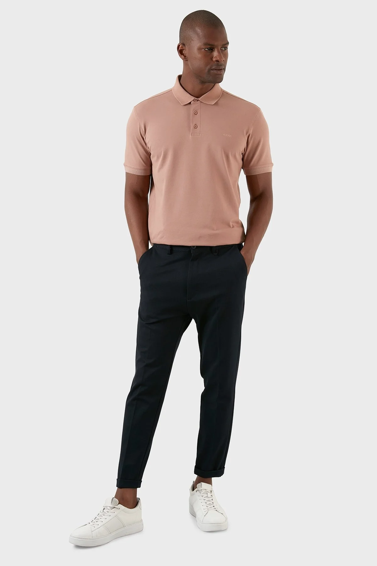 Exxe Pamuklu Regular Fit Düğmeli T Shirt Erkek Polo EX661D GÜL - 9