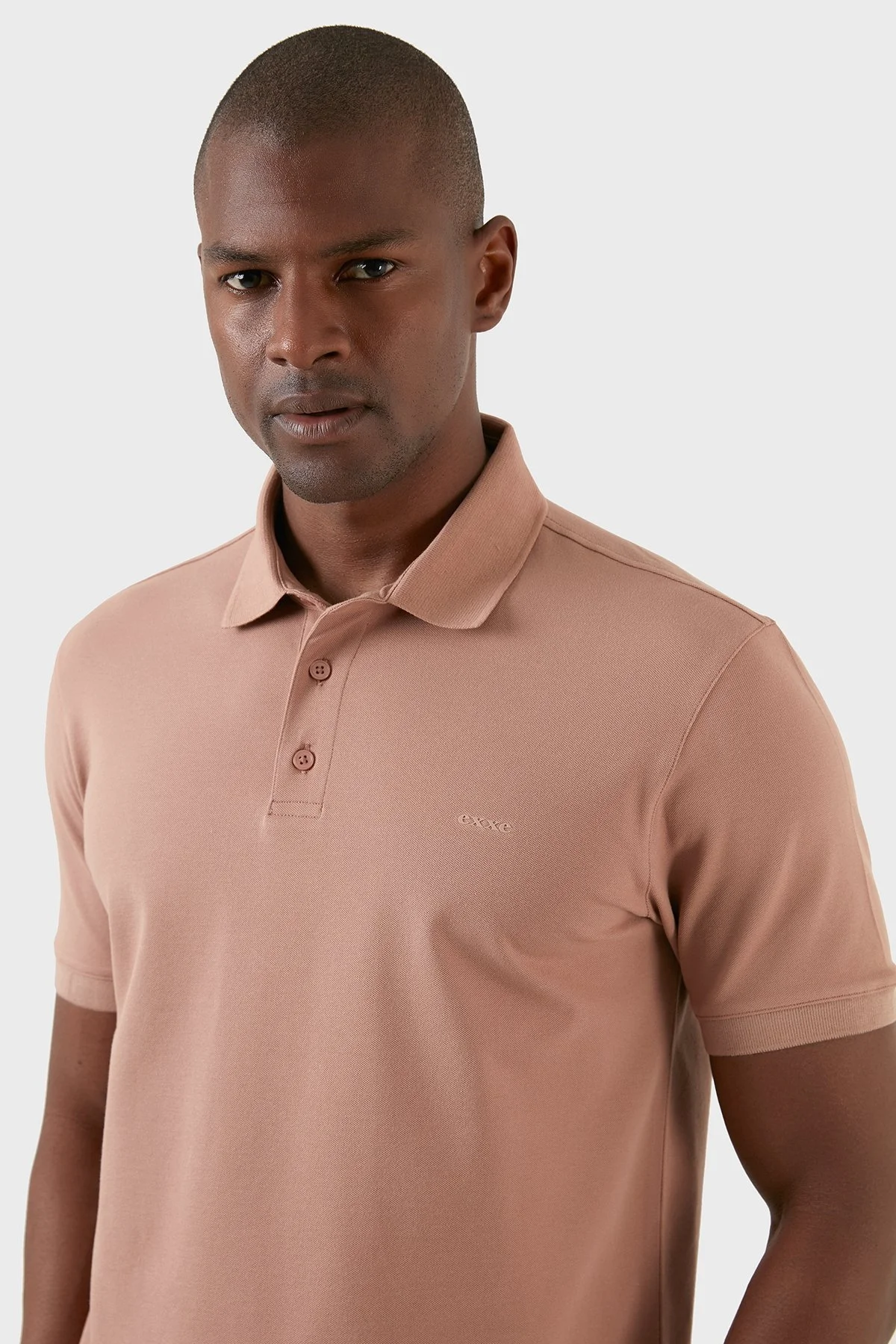 Exxe Pamuklu Regular Fit Düğmeli T Shirt Erkek Polo EX661D GÜL - 10