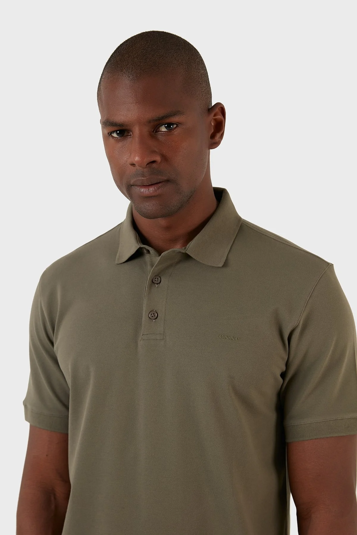Exxe Pamuklu Regular Fit Düğmeli T Shirt Erkek Polo EX661D HAKİ - 4