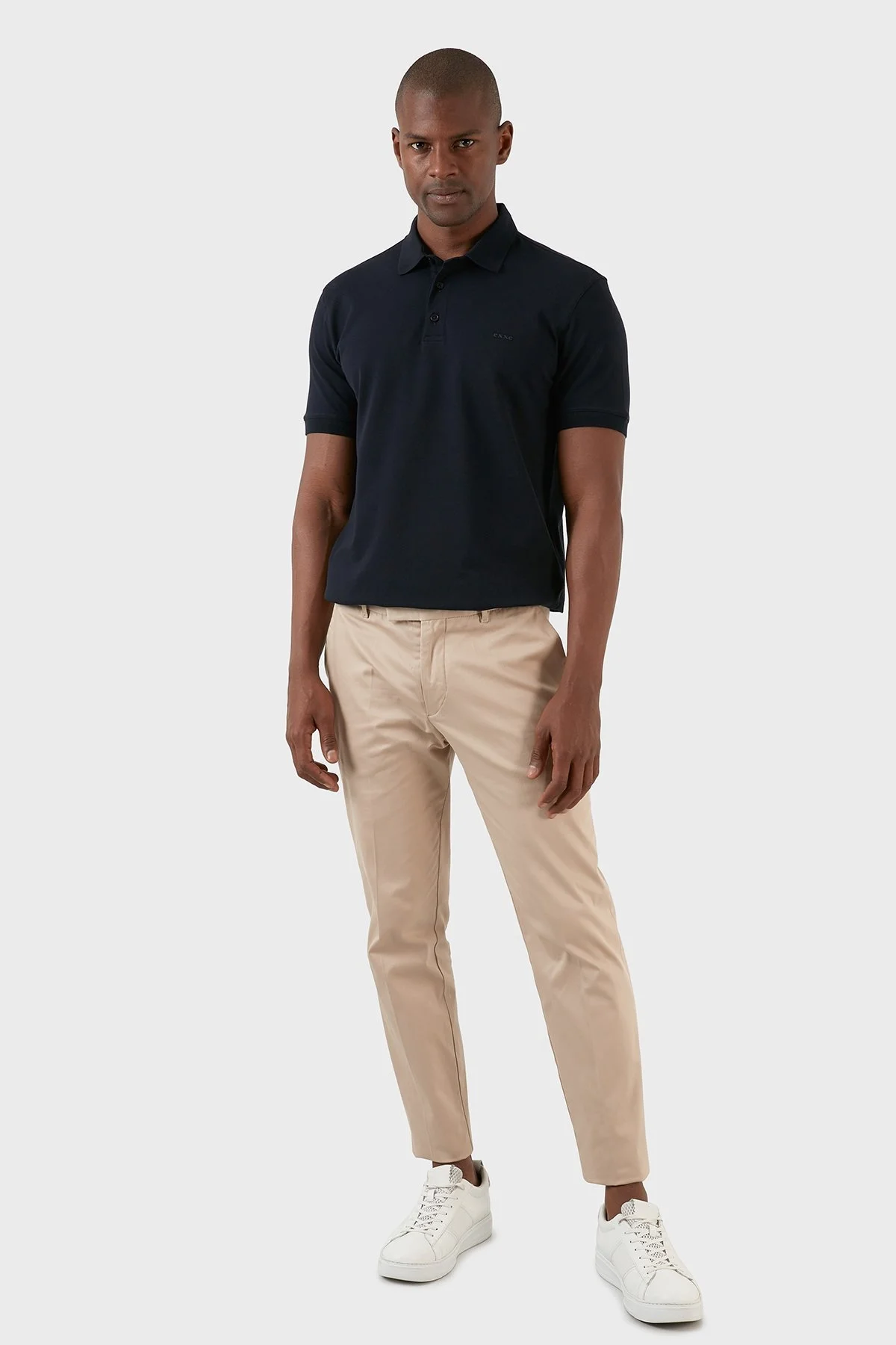 Exxe Pamuklu Regular Fit Düğmeli T Shirt Erkek Polo EX661D LACİVERT - 3