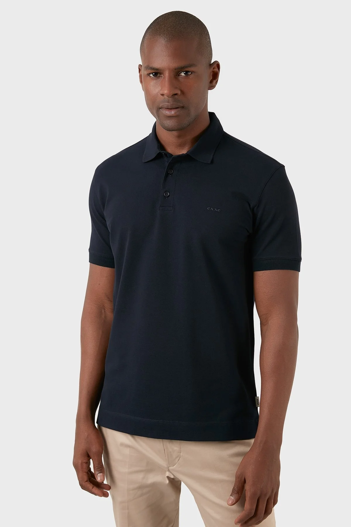 Exxe Pamuklu Regular Fit Düğmeli T Shirt Erkek Polo EX661D LACİVERT - 4
