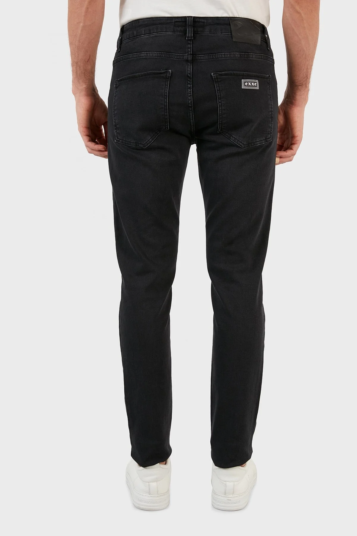 Exxe Pamuklu Skinny Fit Dar Paça Jeans Erkek Kot Pantolon EX1002K002BARTEZ SİYAH - 5